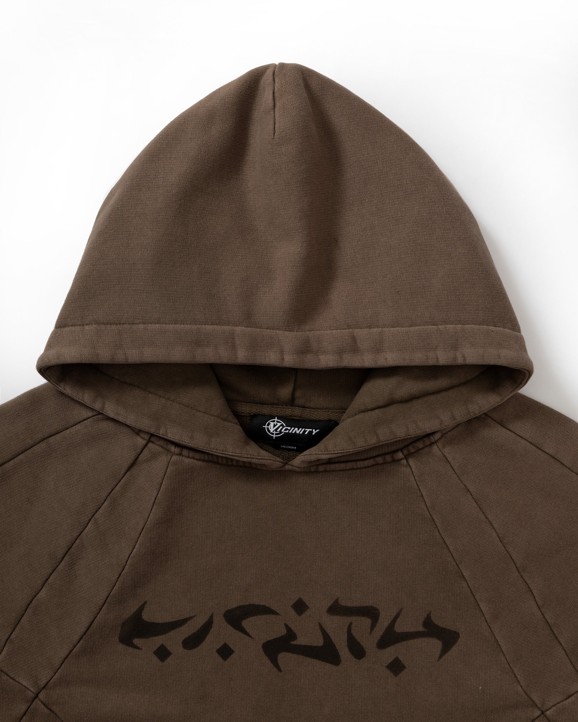 ACID WASHED HOODIE BROWN - Image 10