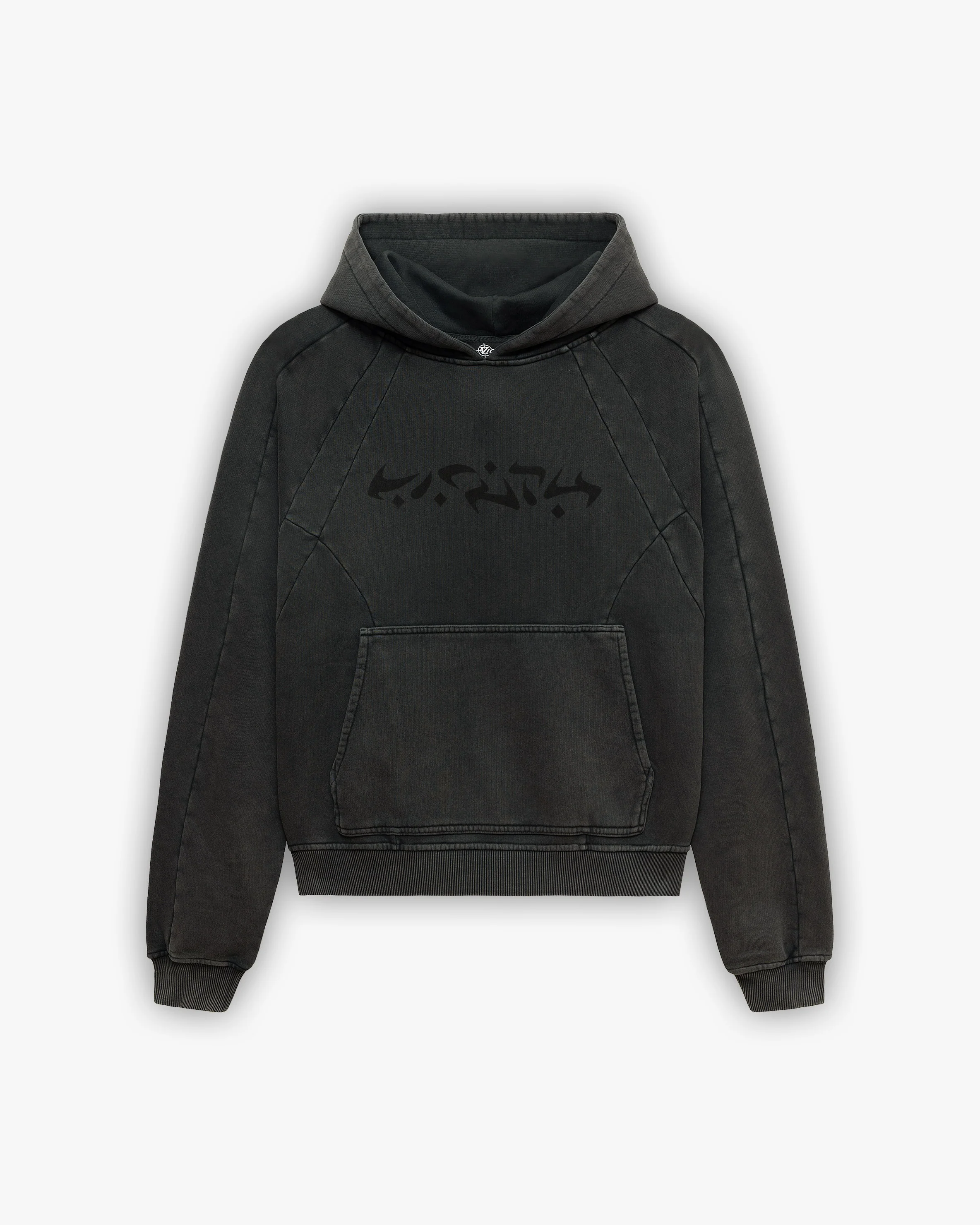 ACID WASHED HOODIE DARK GREY