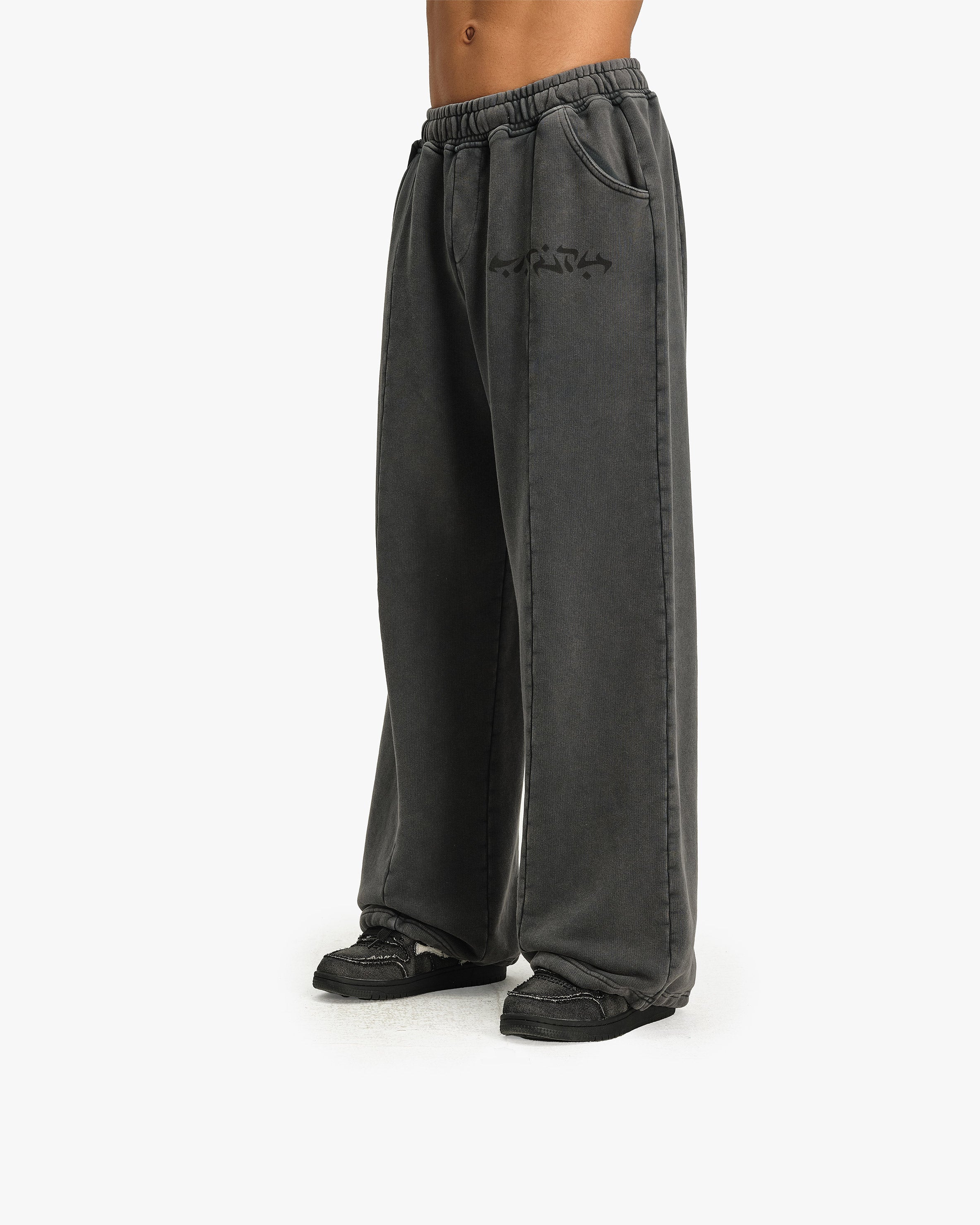 ACID WASHED JOGGER DARK GREY - Image 4
