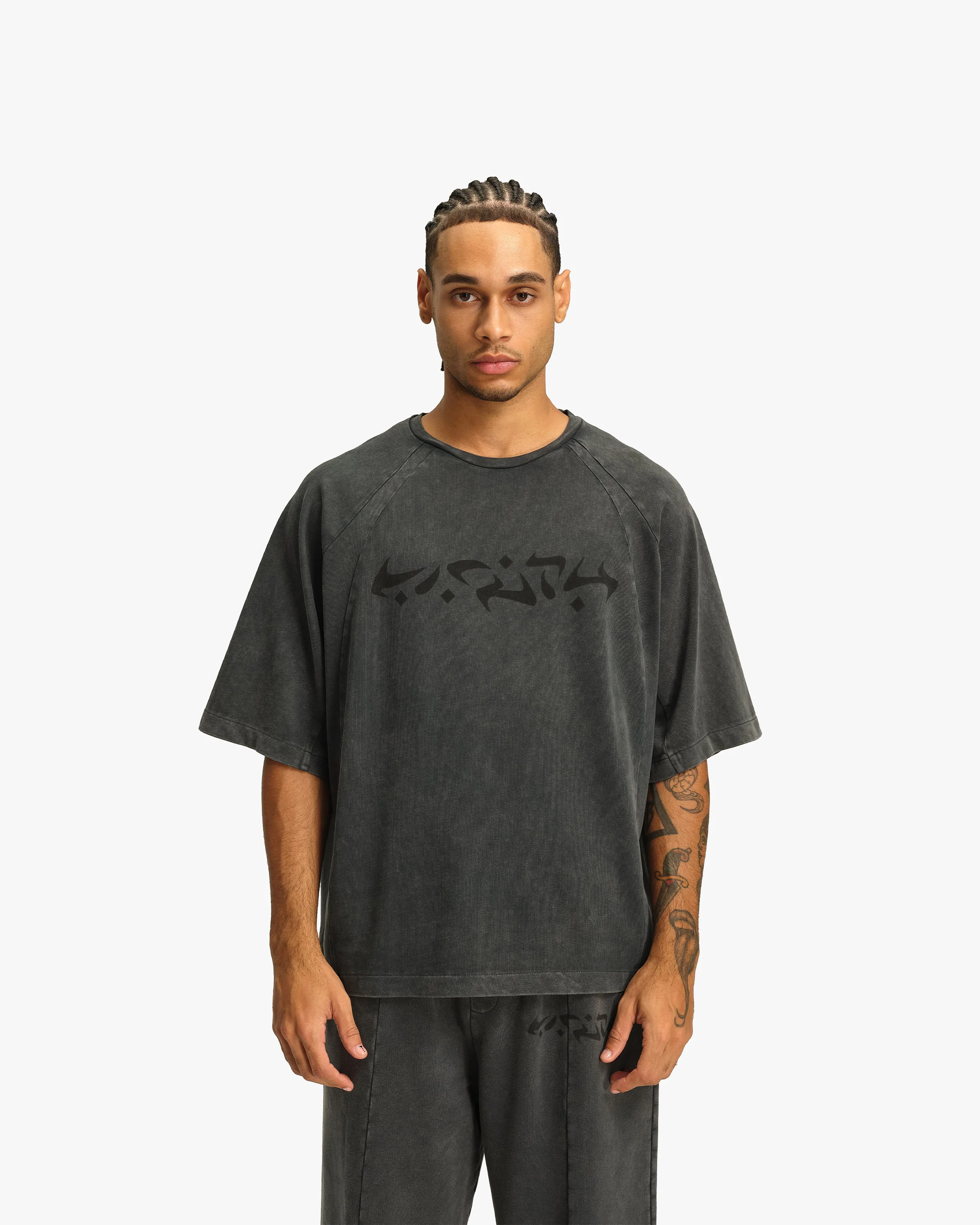 ACID WASHED TEE DARK GREY - Image 2