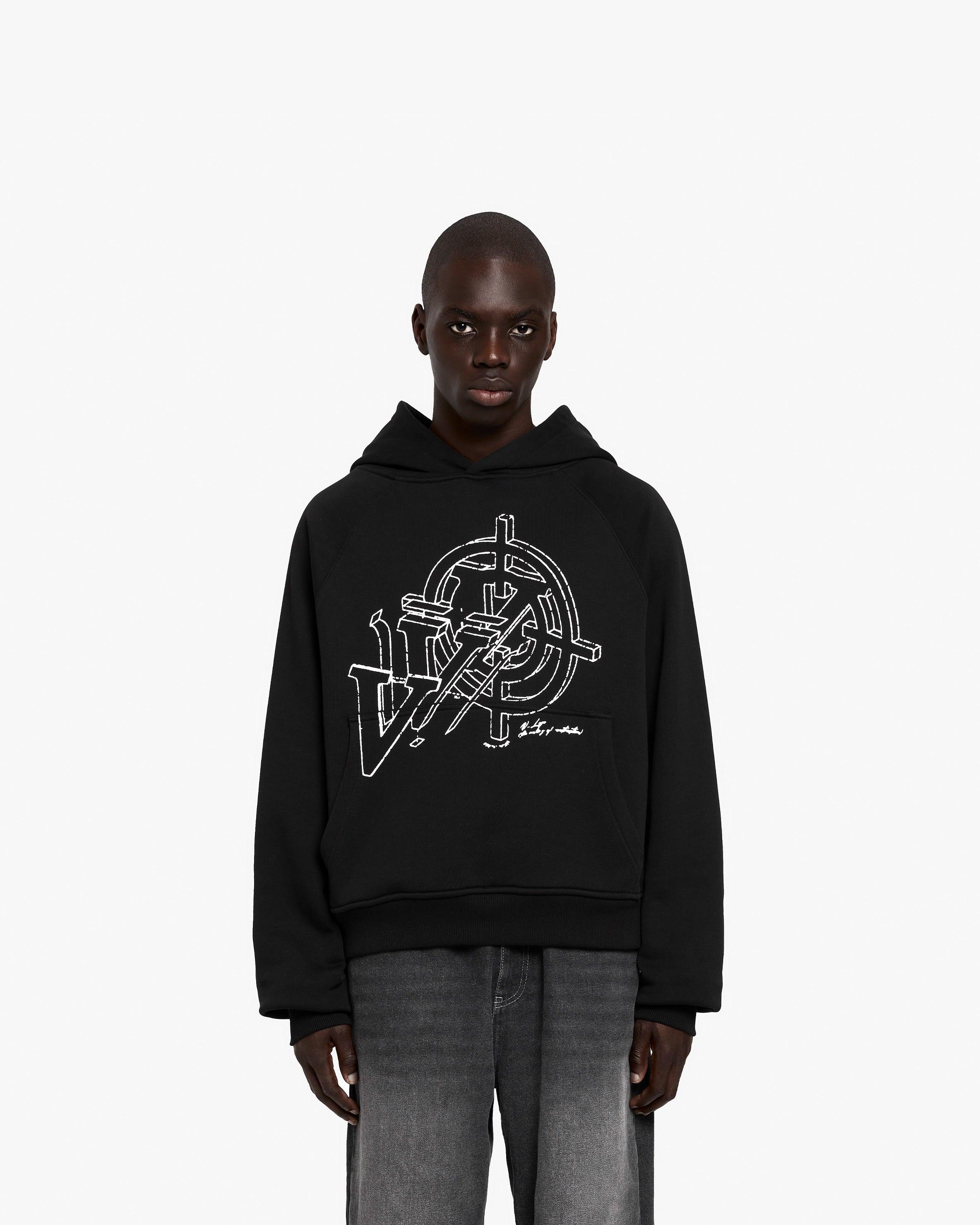CONSTRUCTION LOGO HOODIE BLACK - Image 2