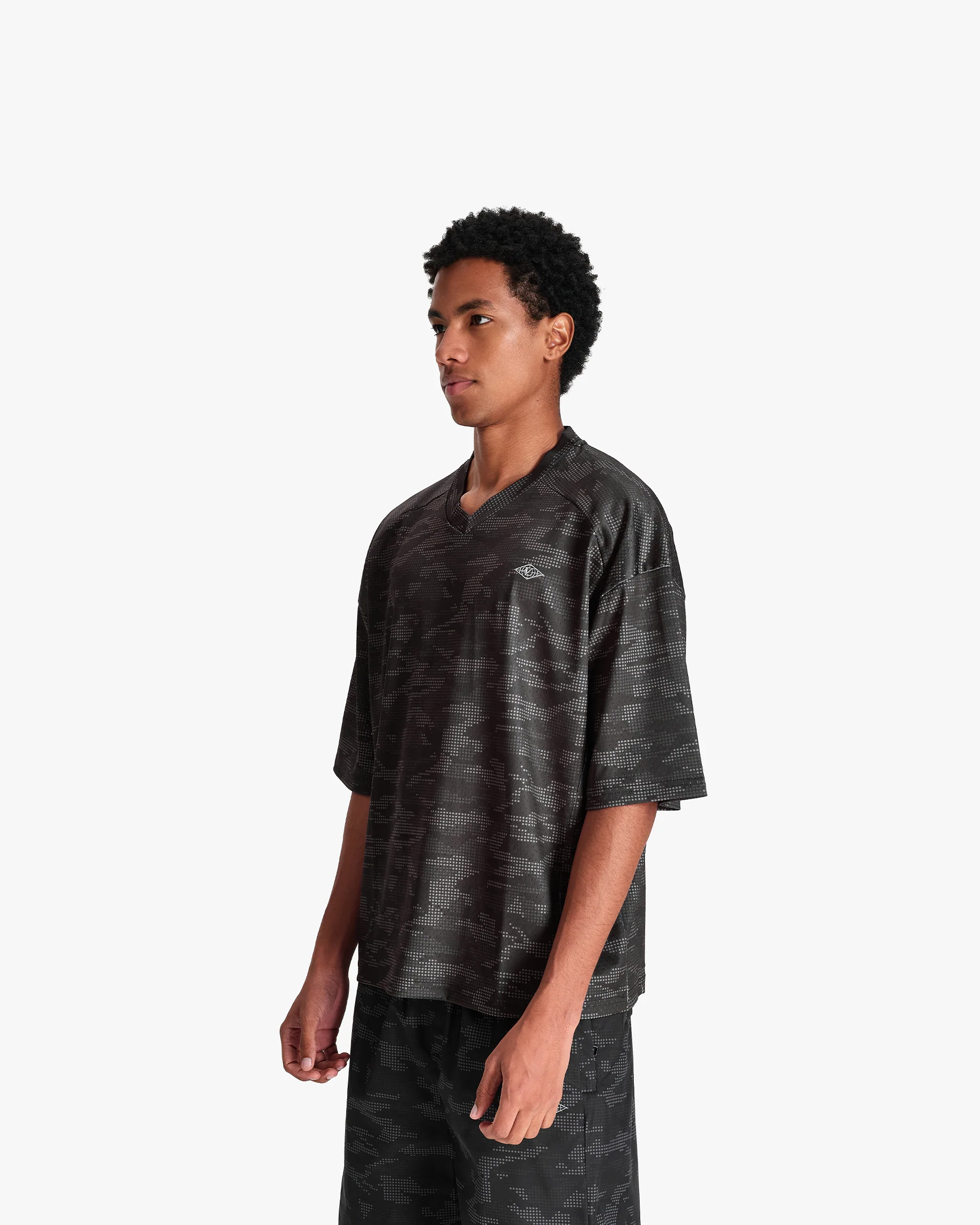 MESH JERSEY DOTTED CAMO BLACK - Image 4