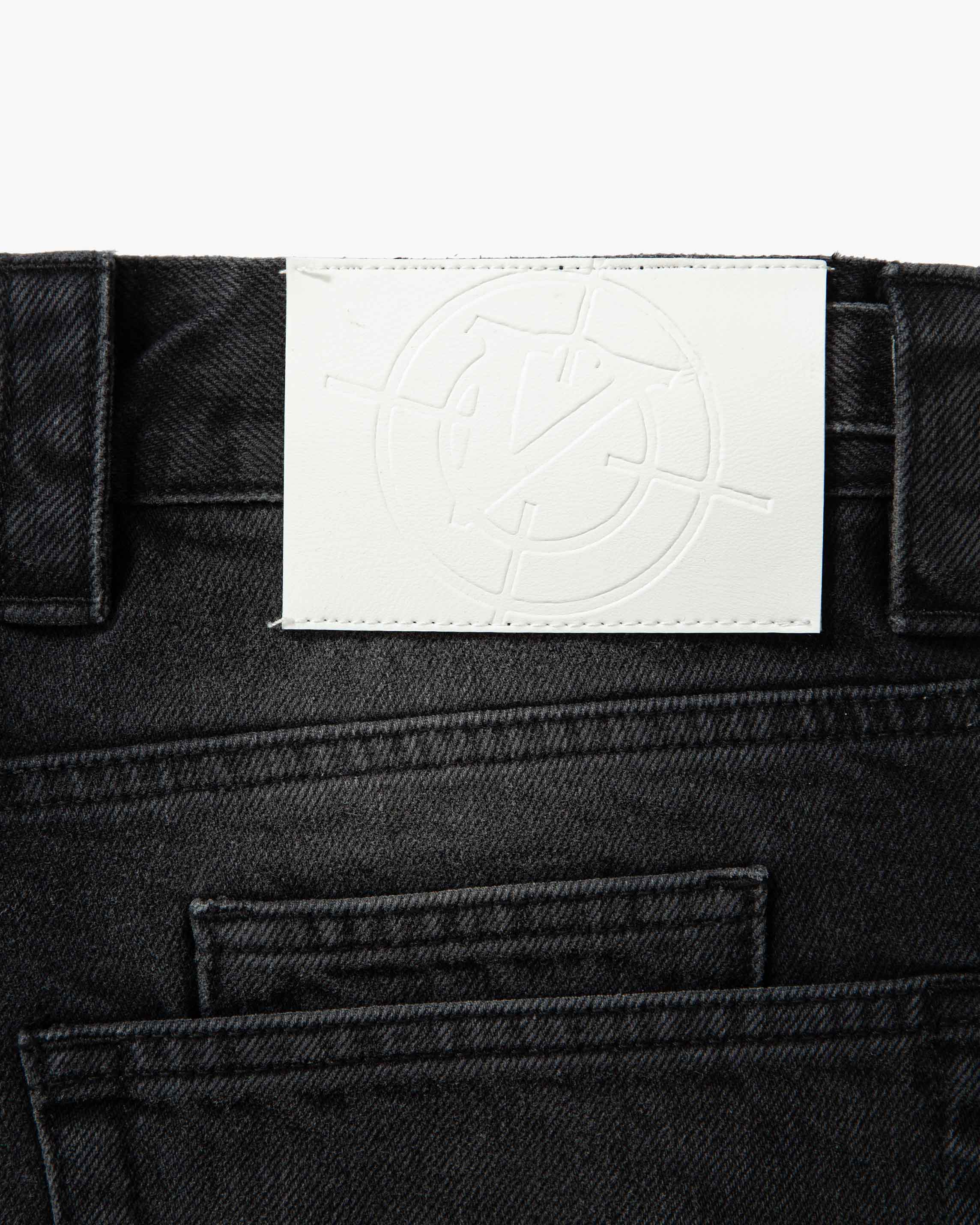 FADED BLACK DENIM JORTS - Image 12