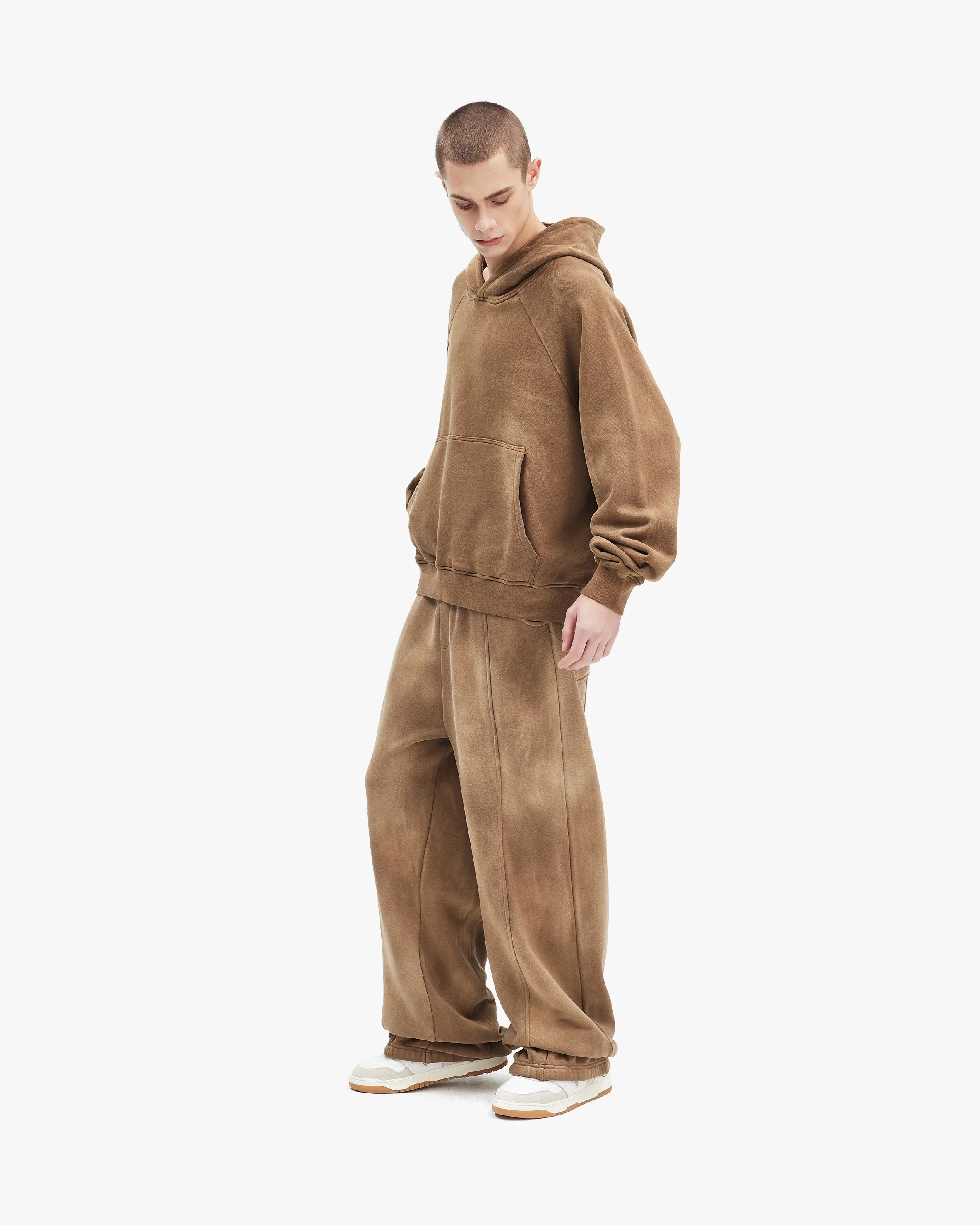 FADED WASH HOODIE BEIGE - Image 7