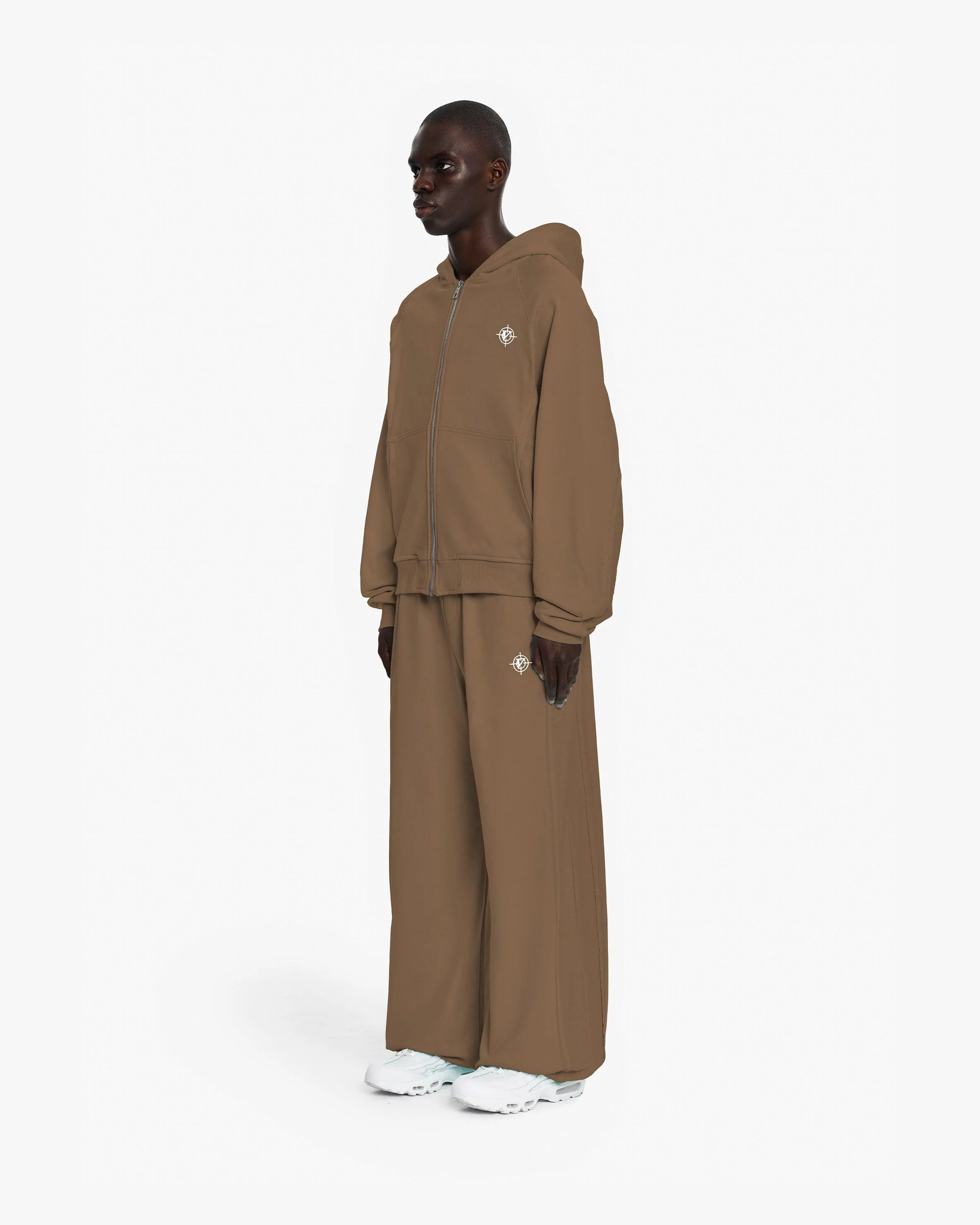 INSIDE OUT ZIP HOODIE CHOCOLATE BROWN - Image 4