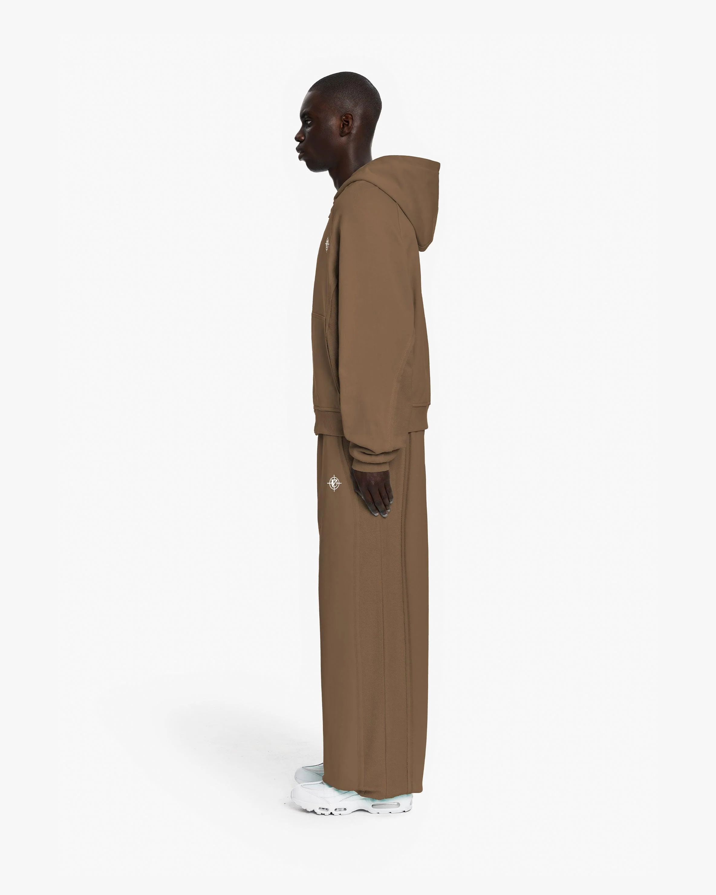 INSIDE OUT ZIP HOODIE CHOCOLATE BROWN - Image 5