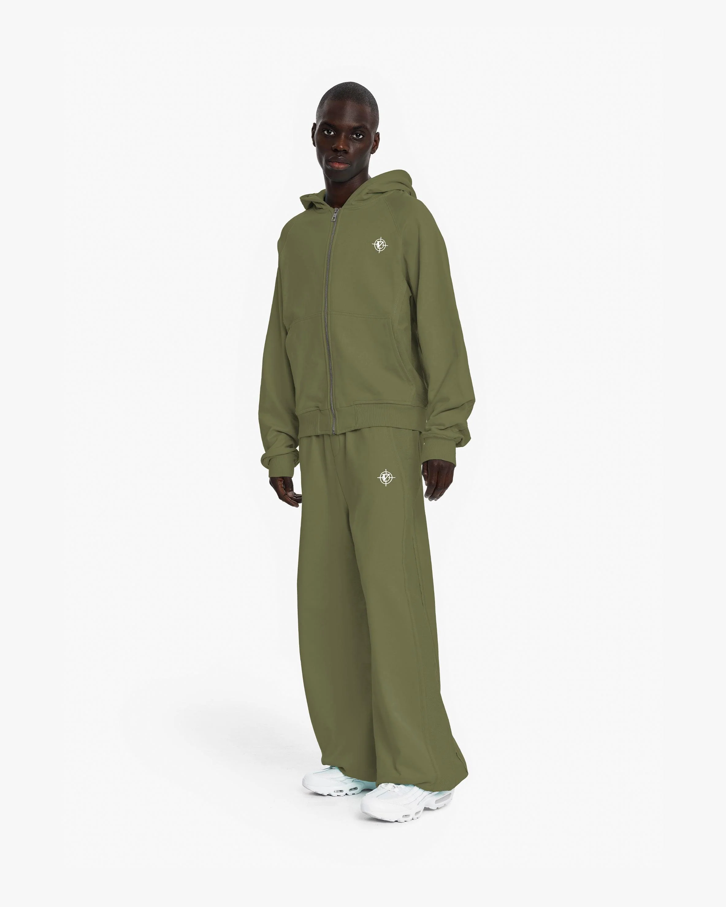 INSIDE OUT ZIP HOODIE KHAKI - Image 10