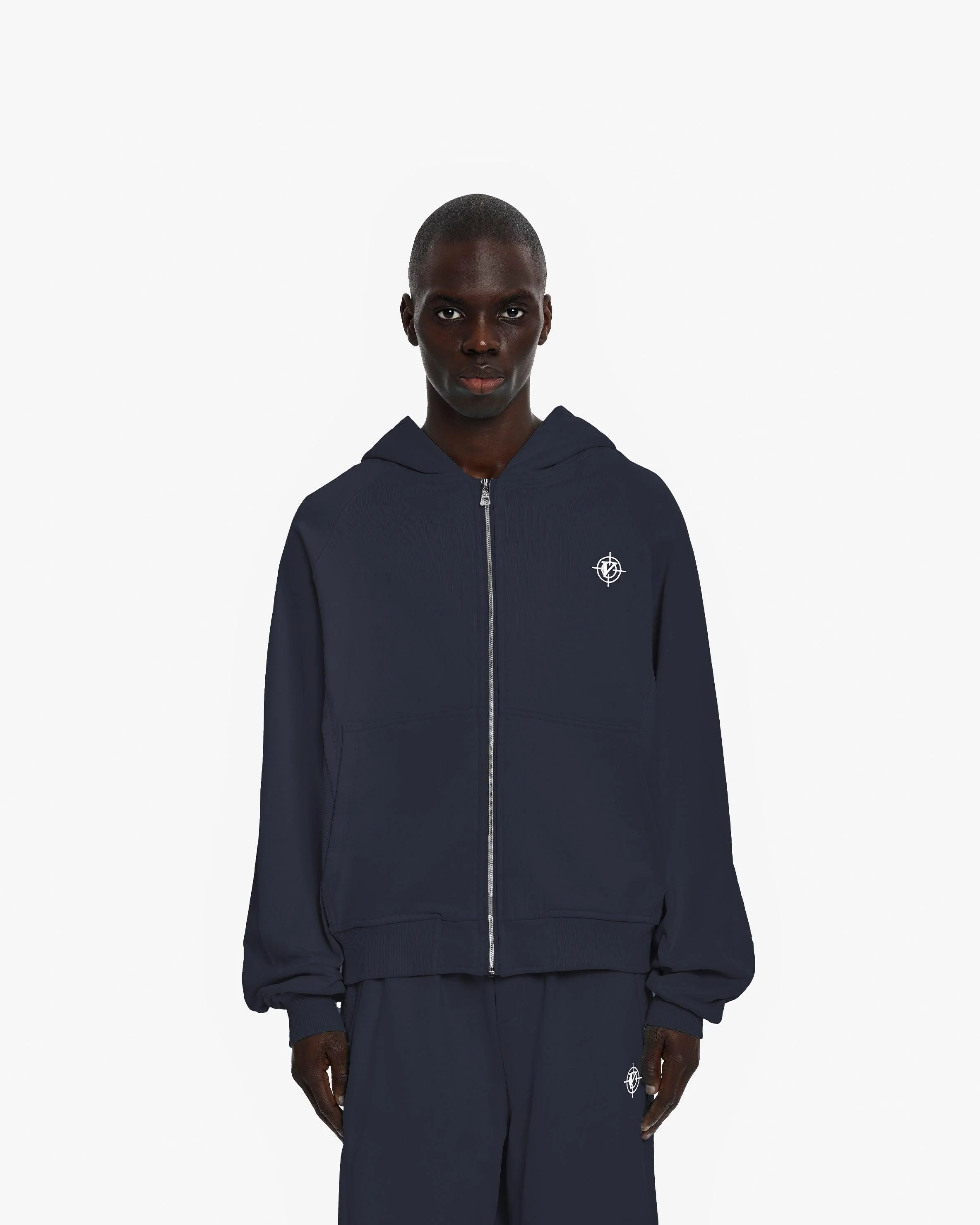 INSIDE OUT ZIP HOODIE NAVY (OLD SIZING) - Image 2