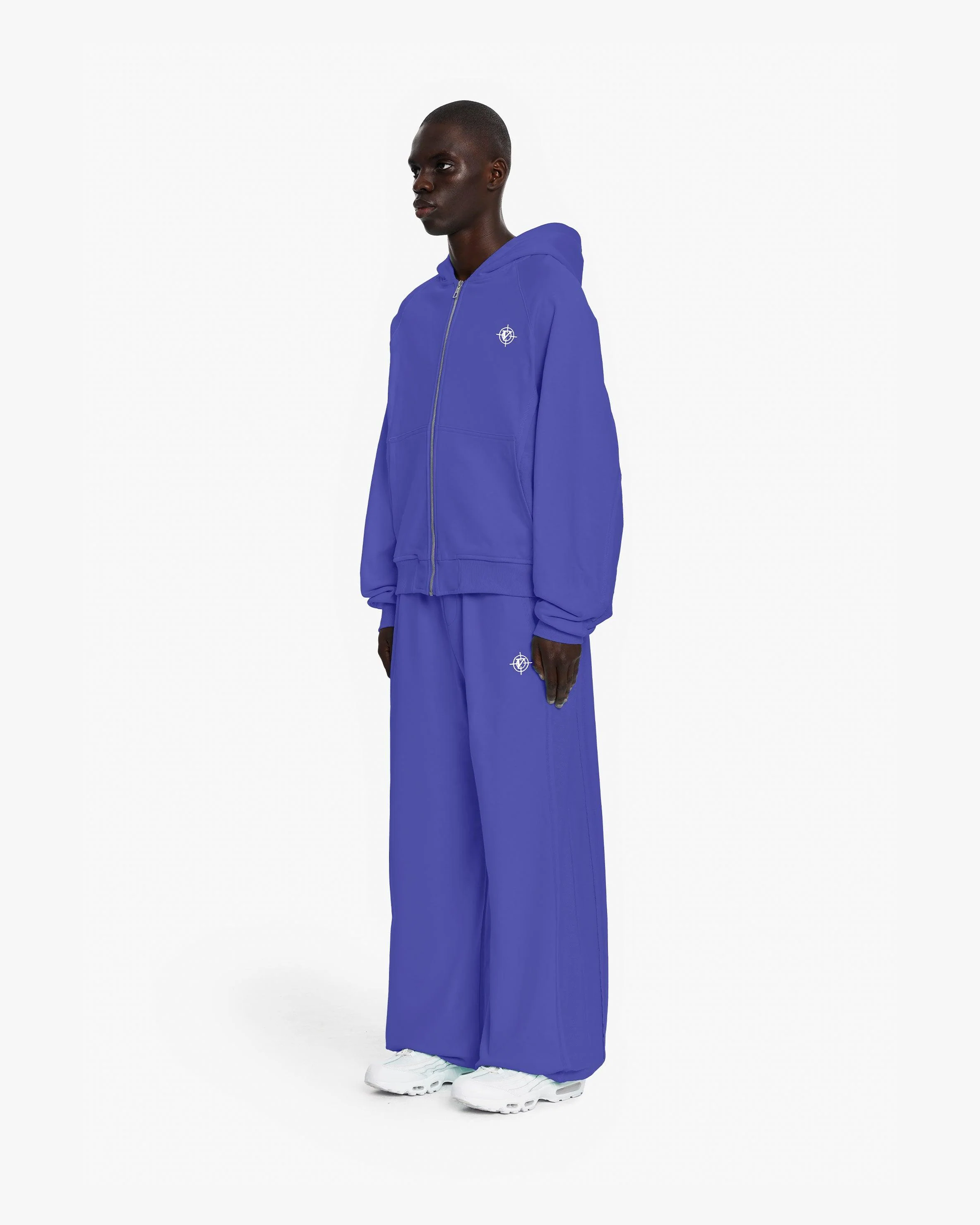 INSIDE OUT ZIP HOODIE OCEAN BLUE - Image 4