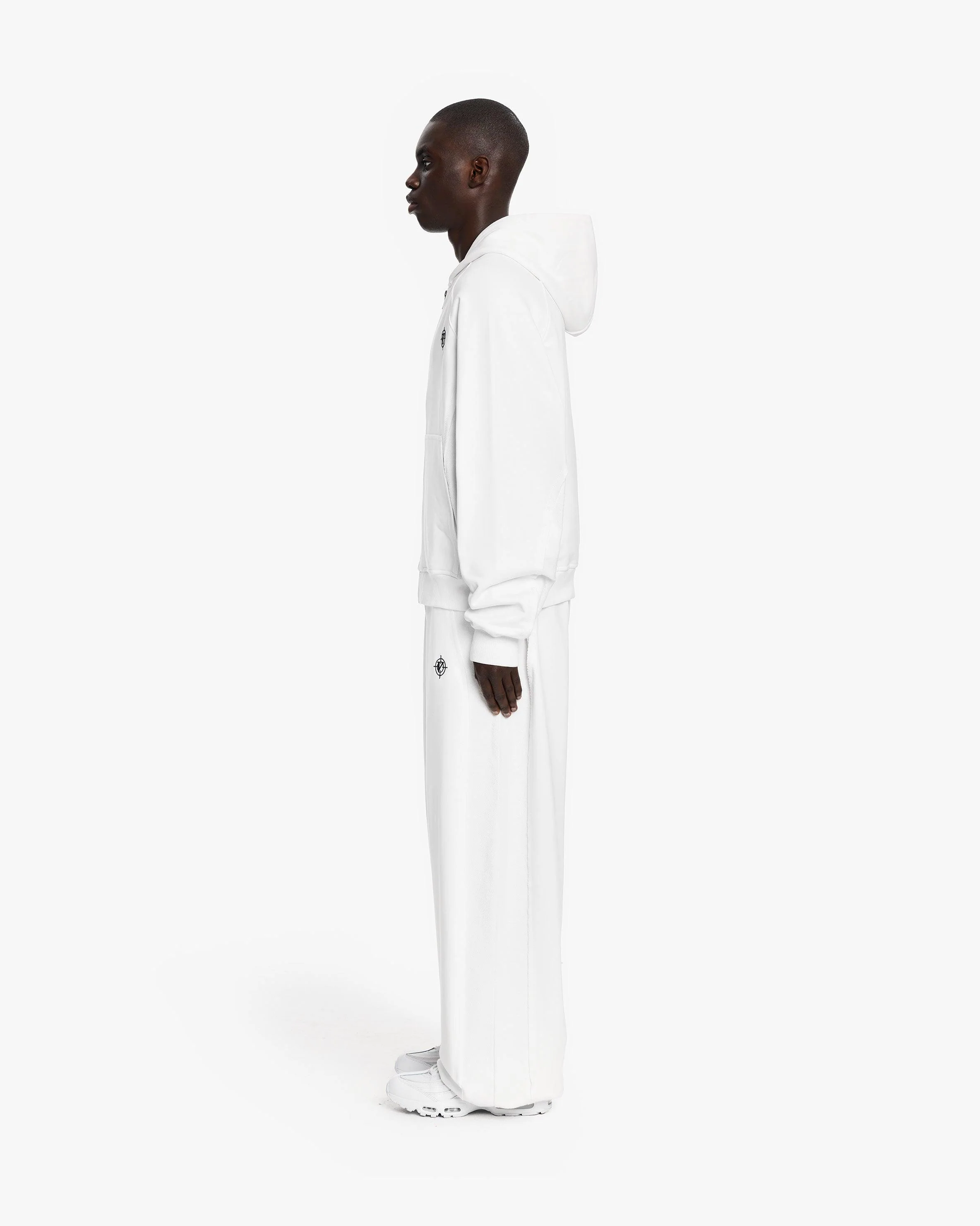 INSIDE OUT ZIP HOODIE WHITE - Image 5
