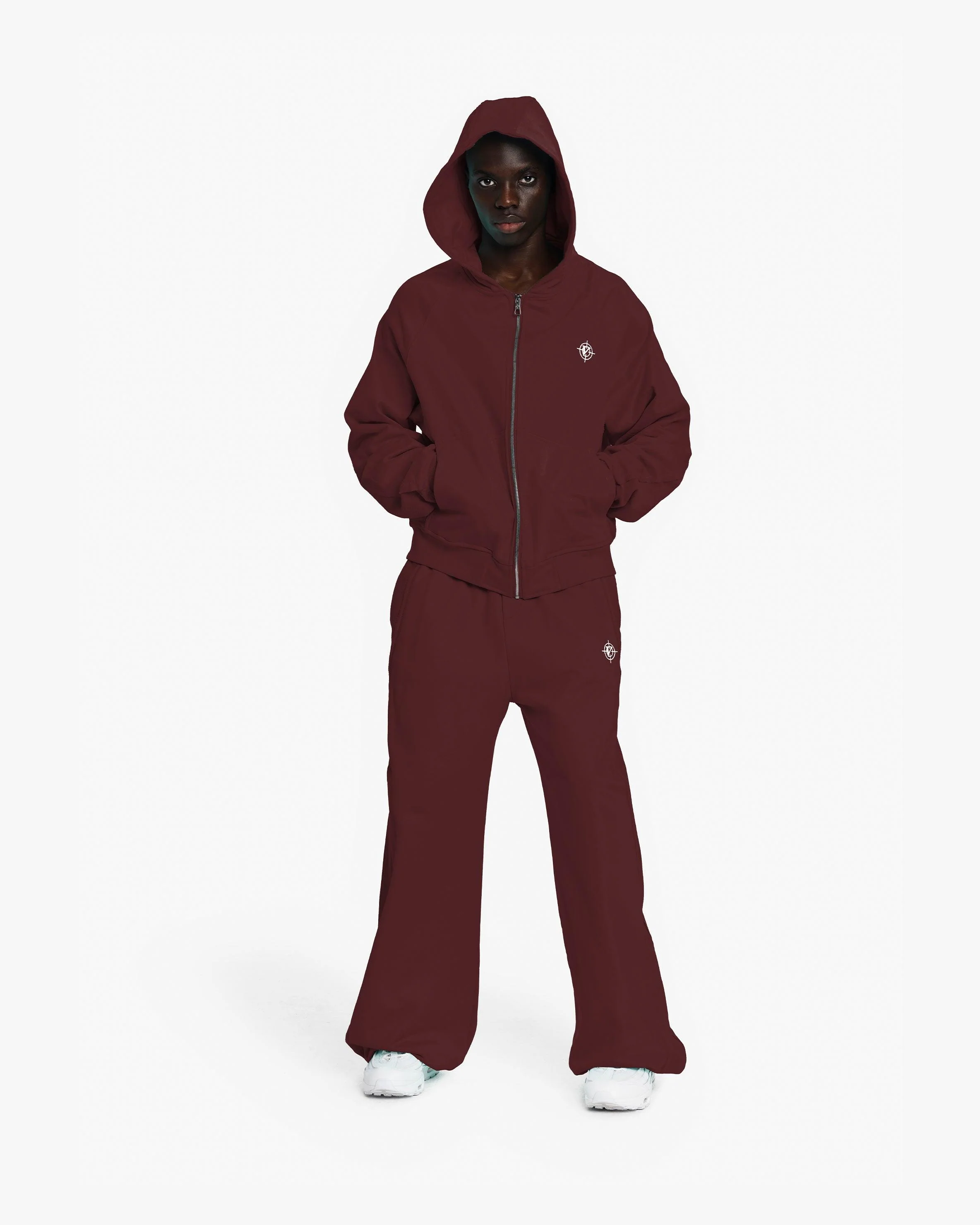 INSIDE OUT ZIP HOODIE WINE RED - Image 9