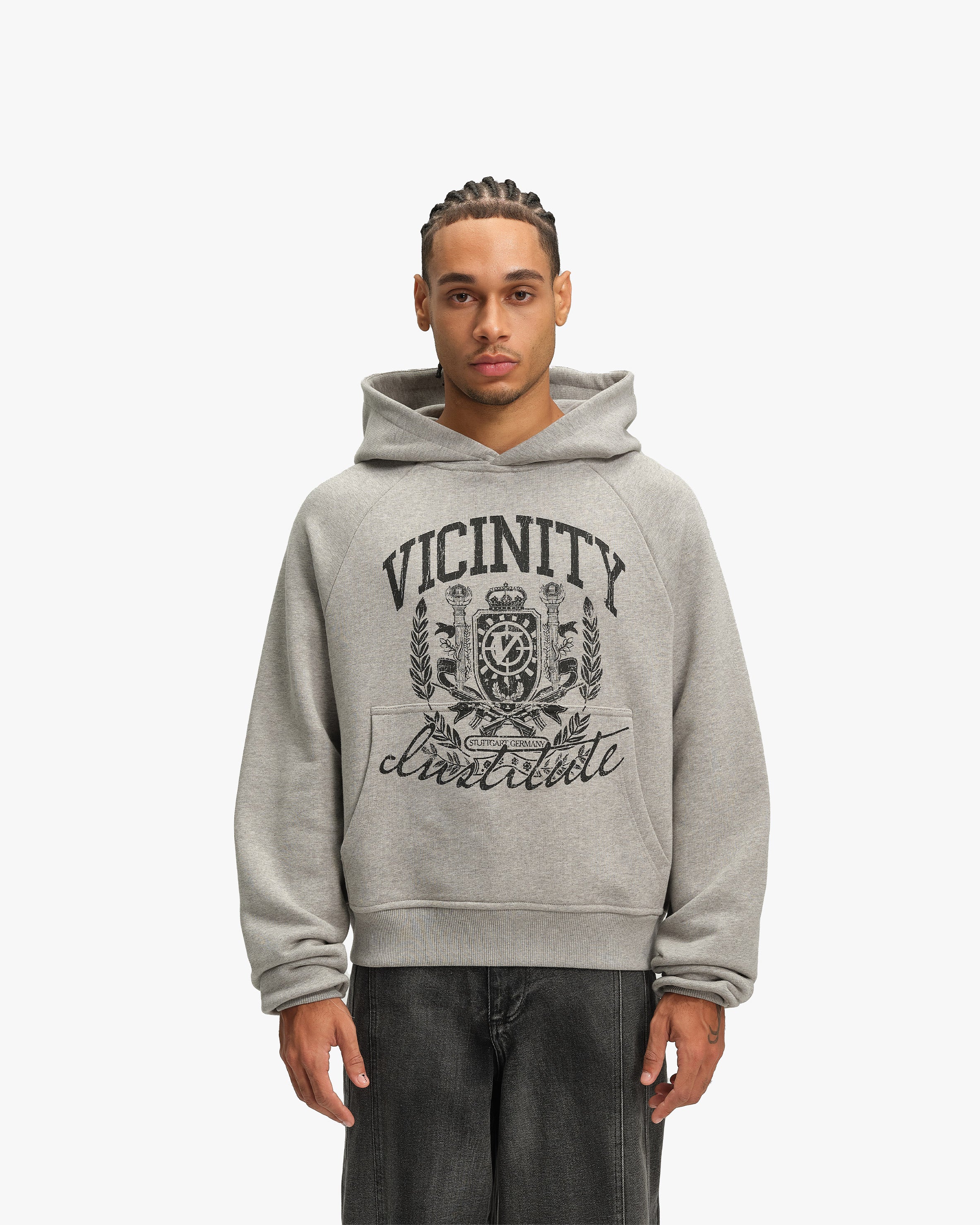 INSTITUTE HOODIE GREY MELANGE - Image 2