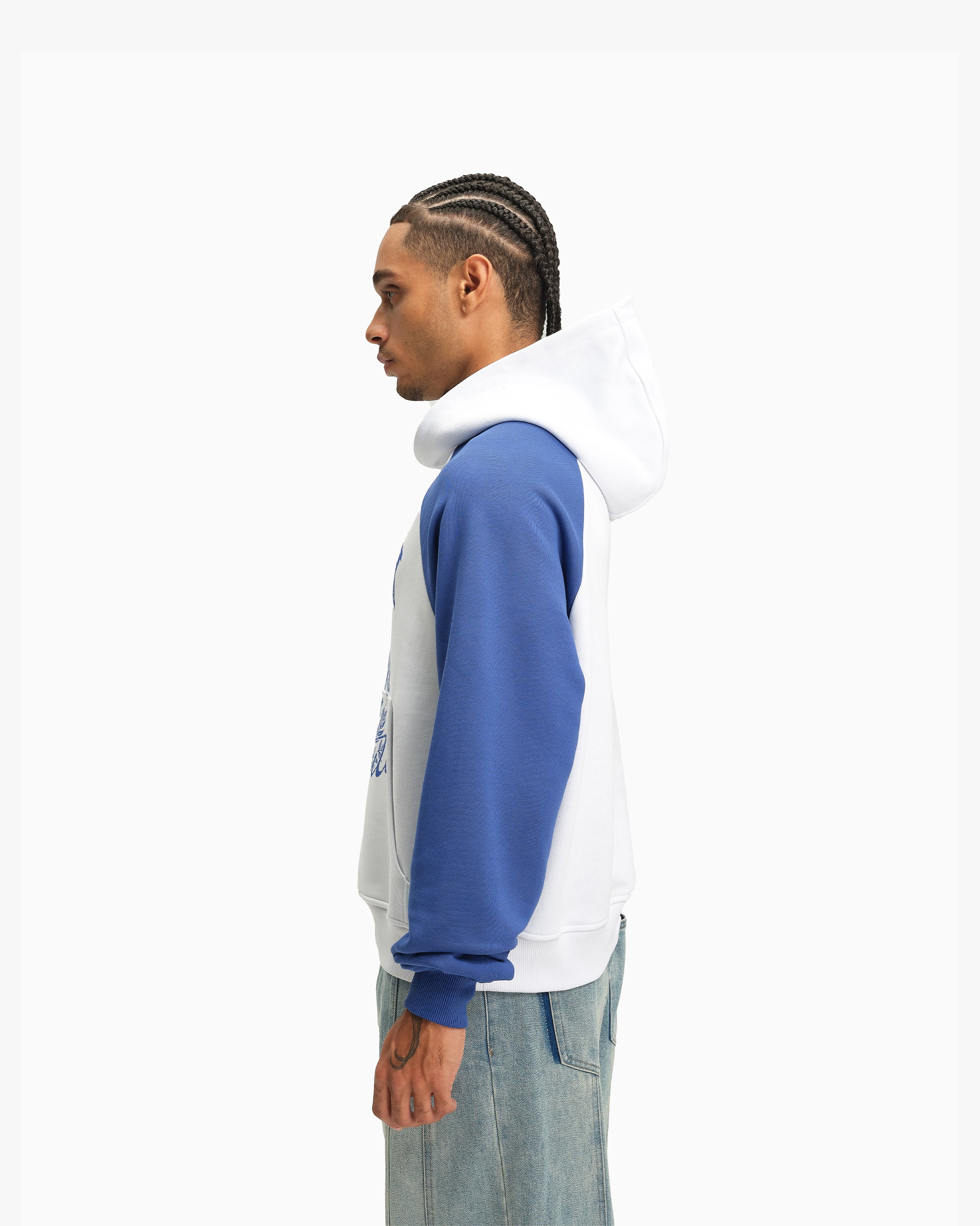 INSTITUTE HOODIE WHITE/BLUE - Image 6