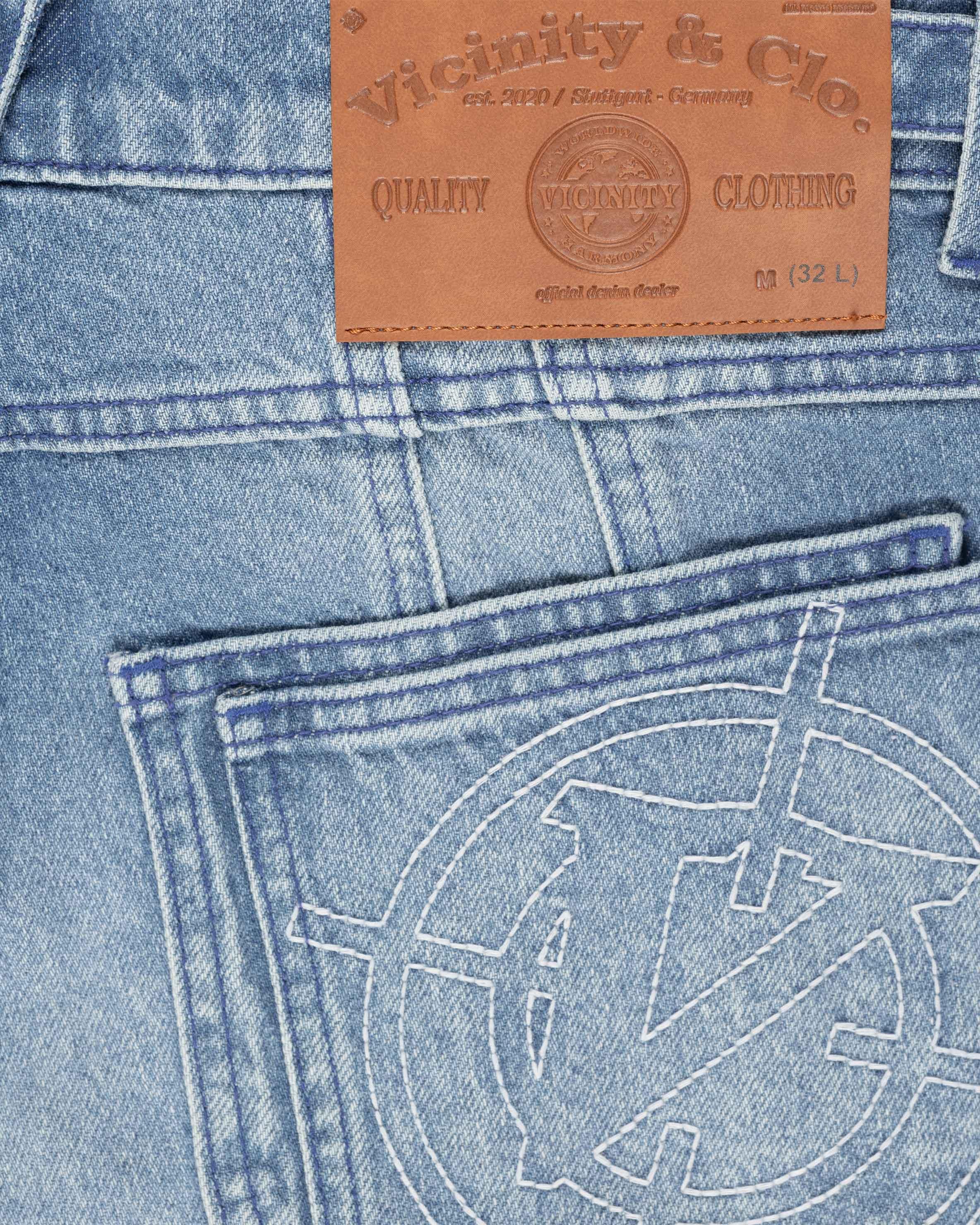 V-LOGO LIGHT BLUE JORTS - Image 9