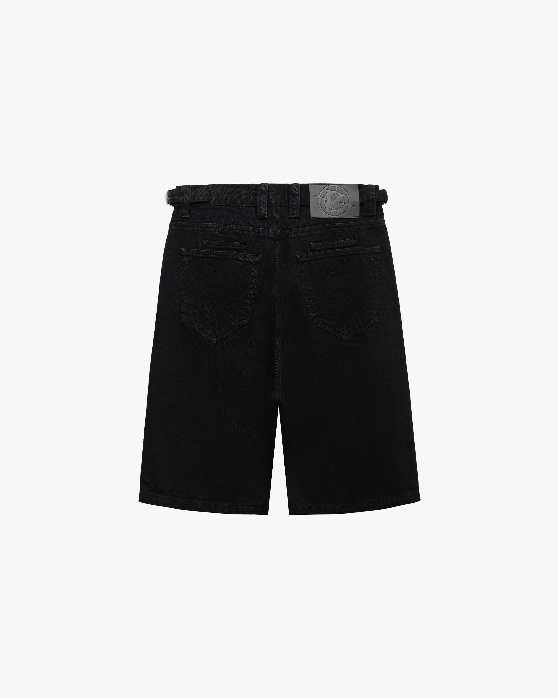 MIDNIGHT BLACK DENIM JORTS - Image 3