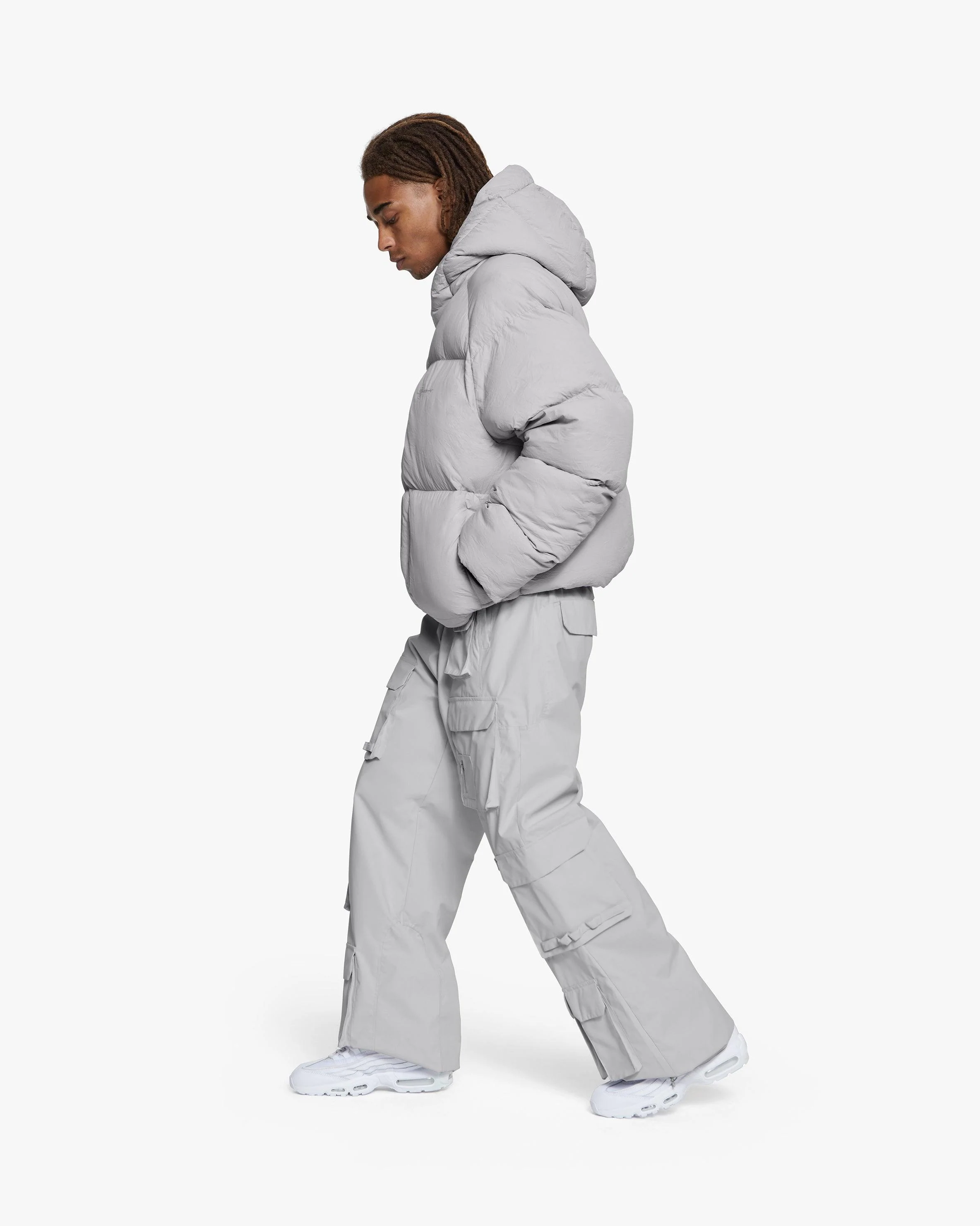 PUFFER JACKET LIGHT GREY - Image 14