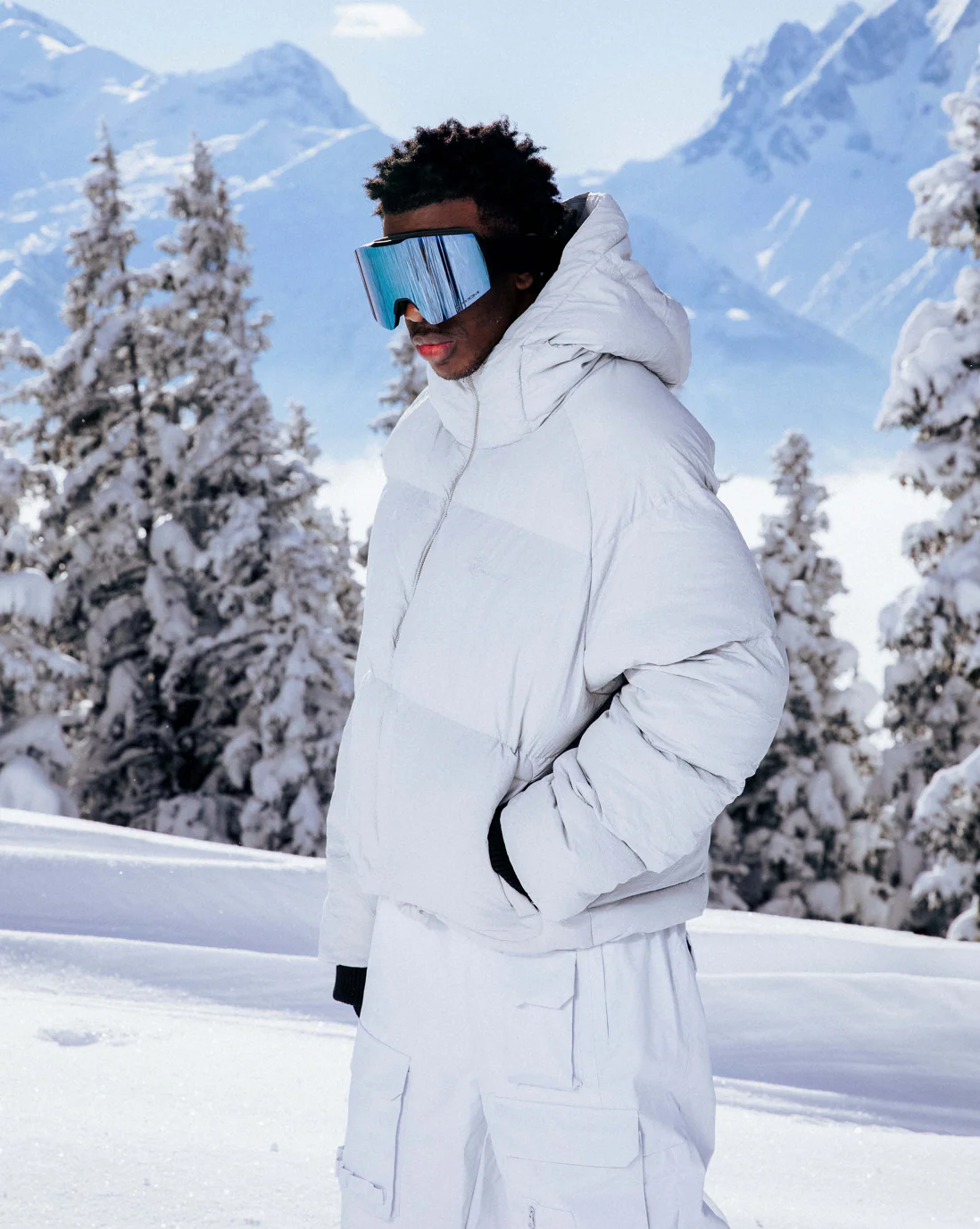 PUFFER JACKET LIGHT GREY - Image 2