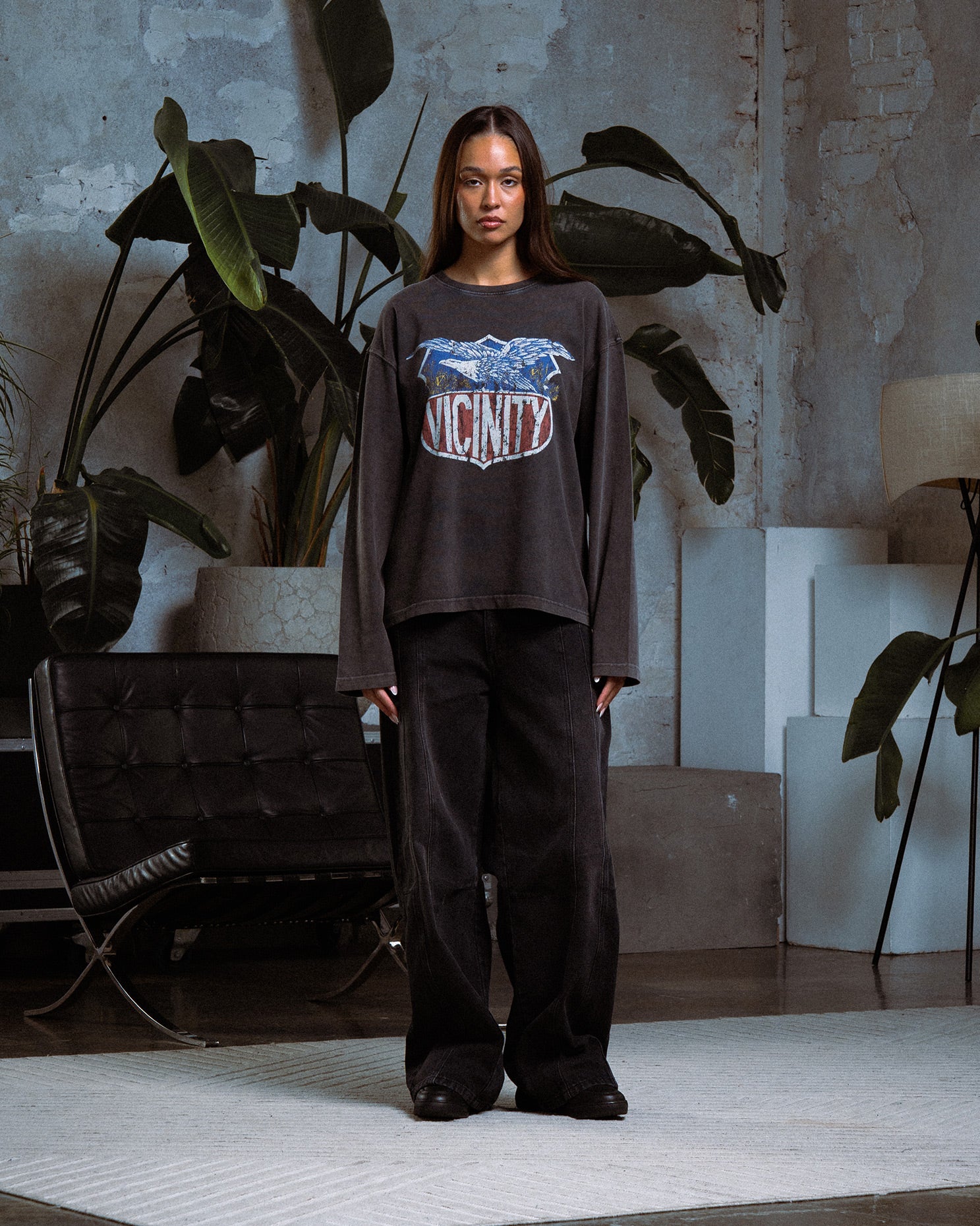 ROUTE VICINITY LONGSLEEVE VINTAGE BLACK - Image 2