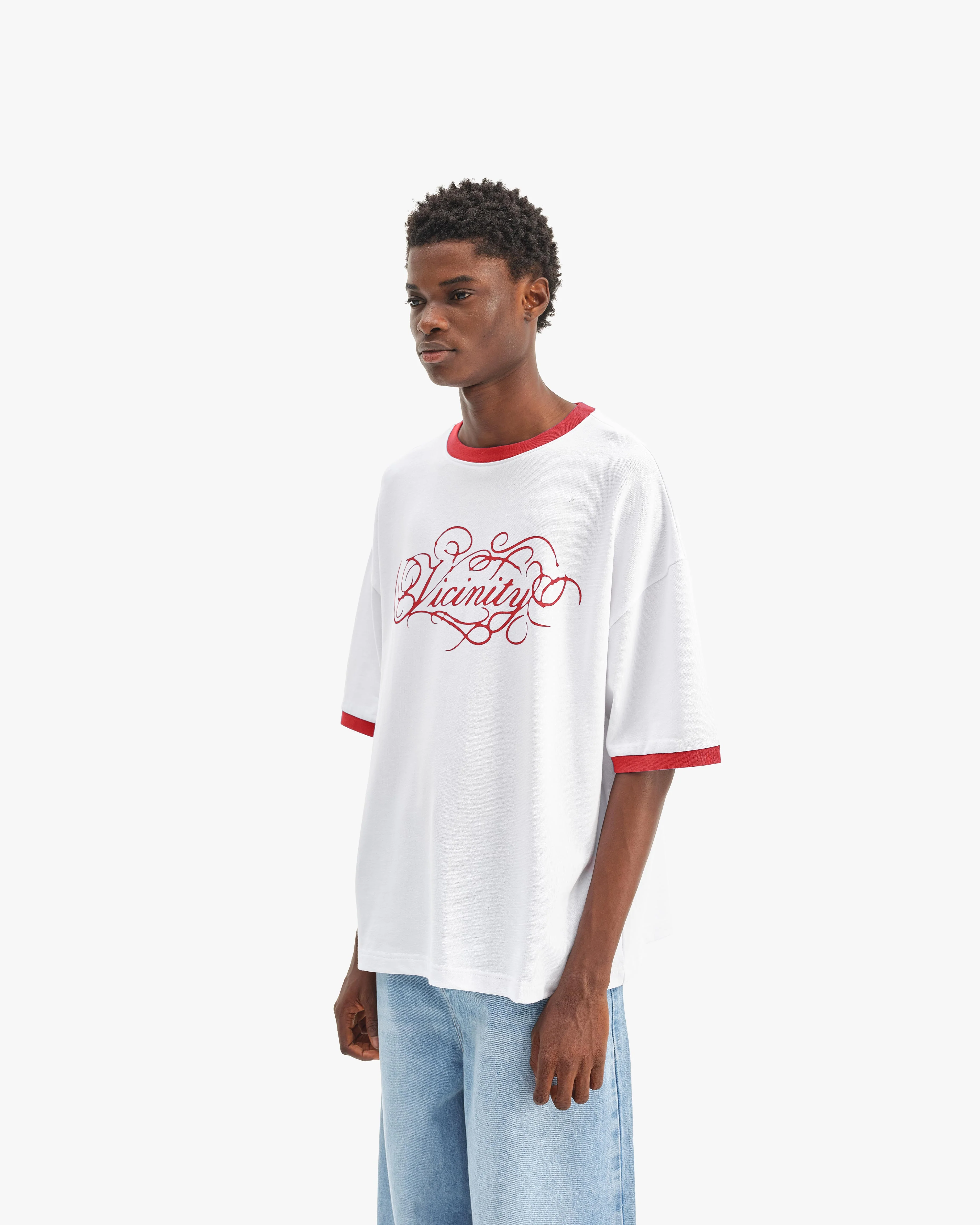 SIGNATURE TEE WHITE/RED - Image 4
