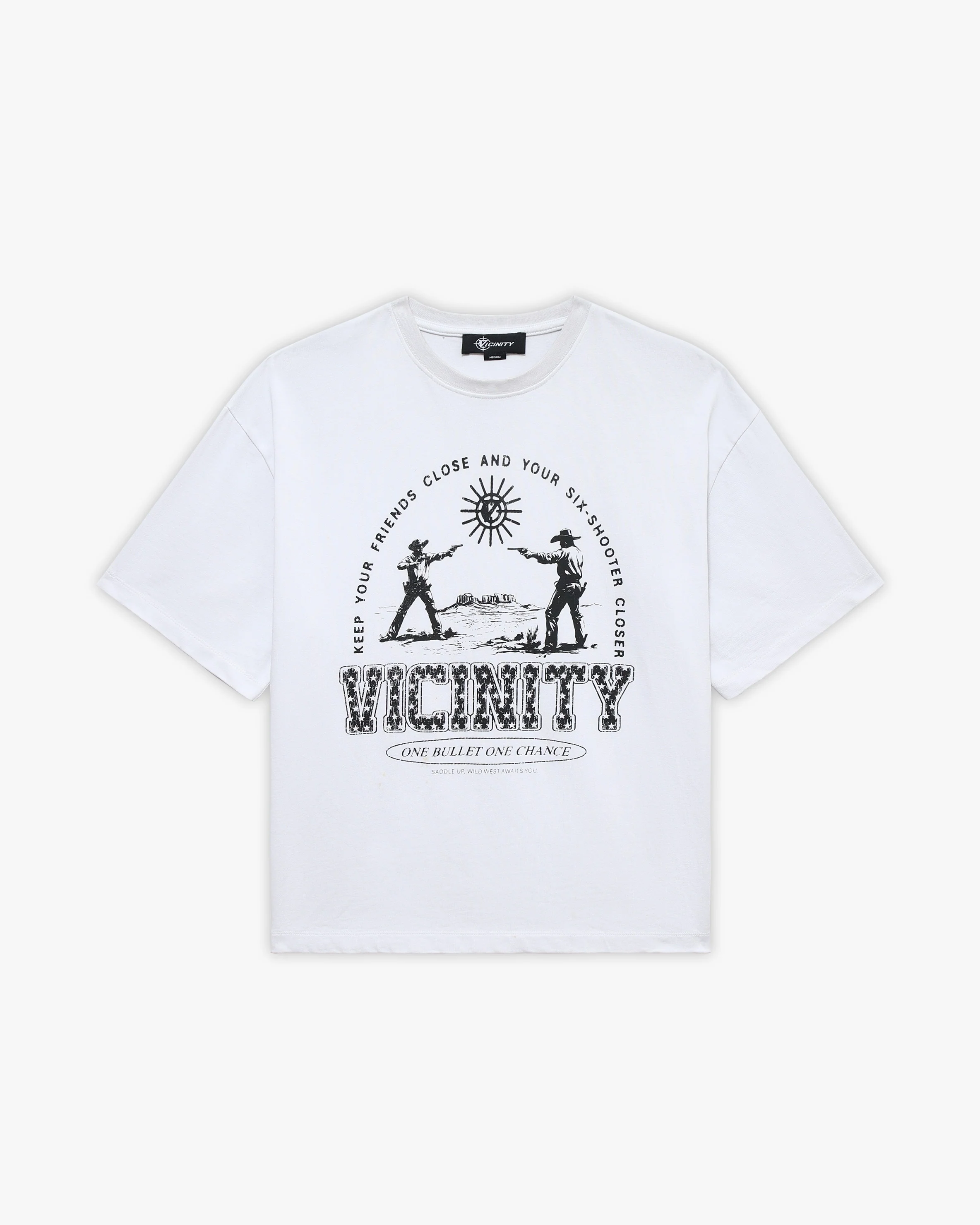 SIX SHOOTER DUEL TEE WHITE