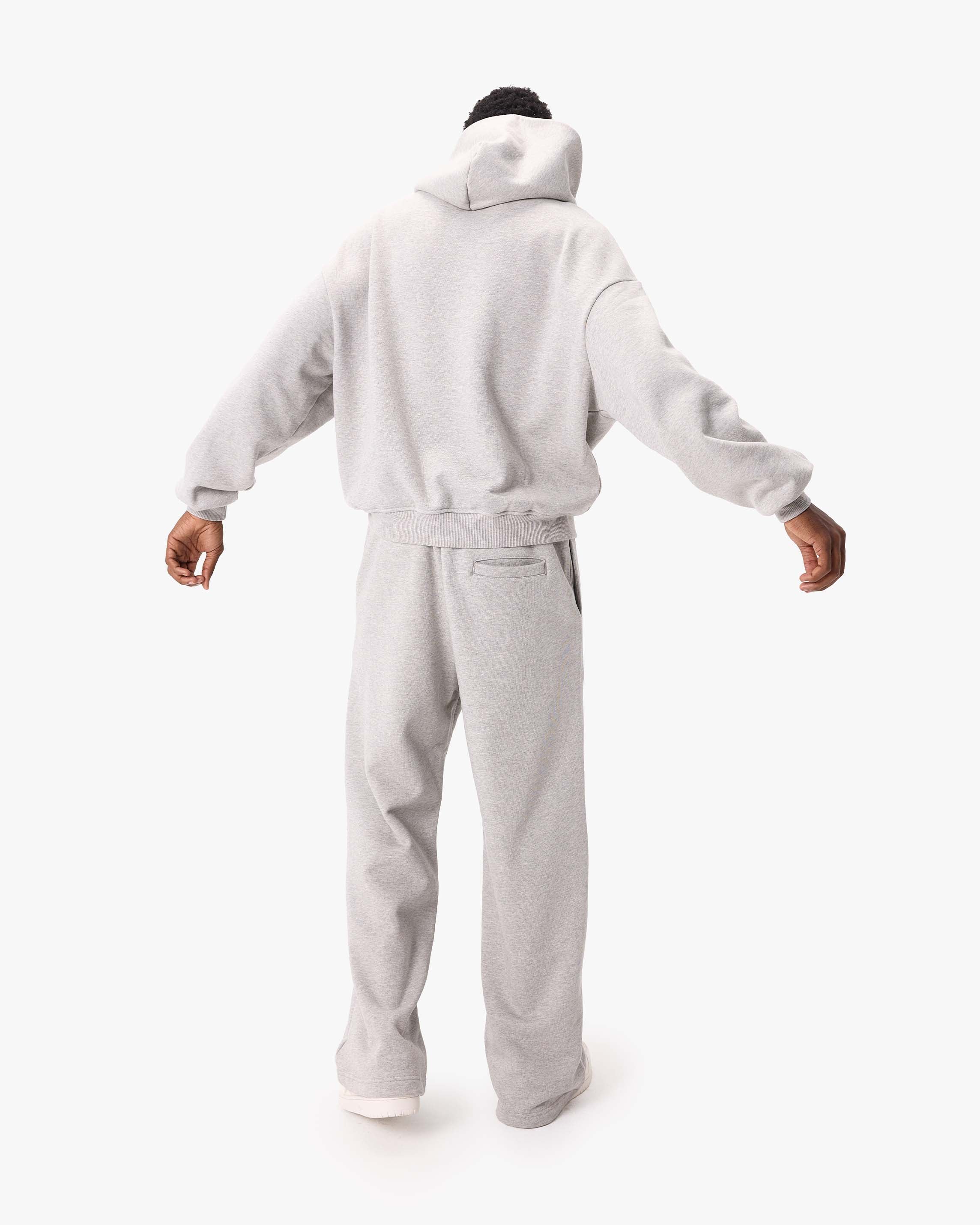 SOFTS ZIP-HOODIE GREY MELANGE - Image 9