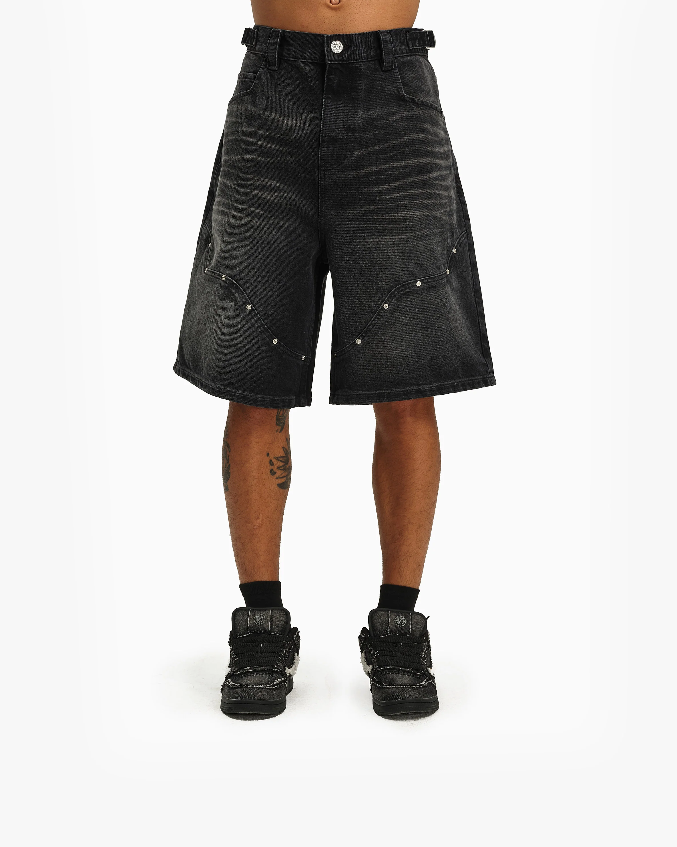 WILD SOUTH DENIM JORTS COAL - Image 2