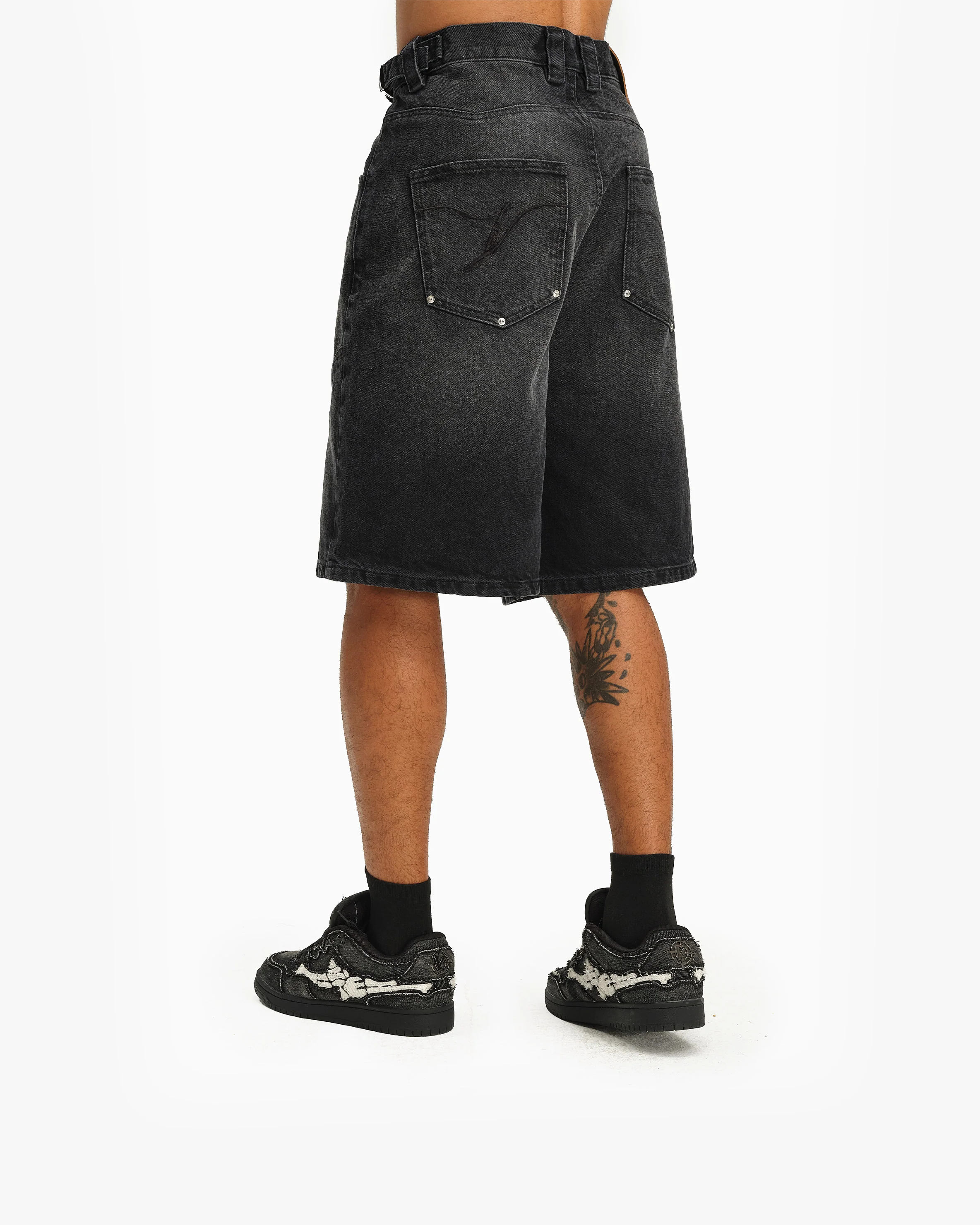 WILD SOUTH DENIM JORTS COAL - Image 8