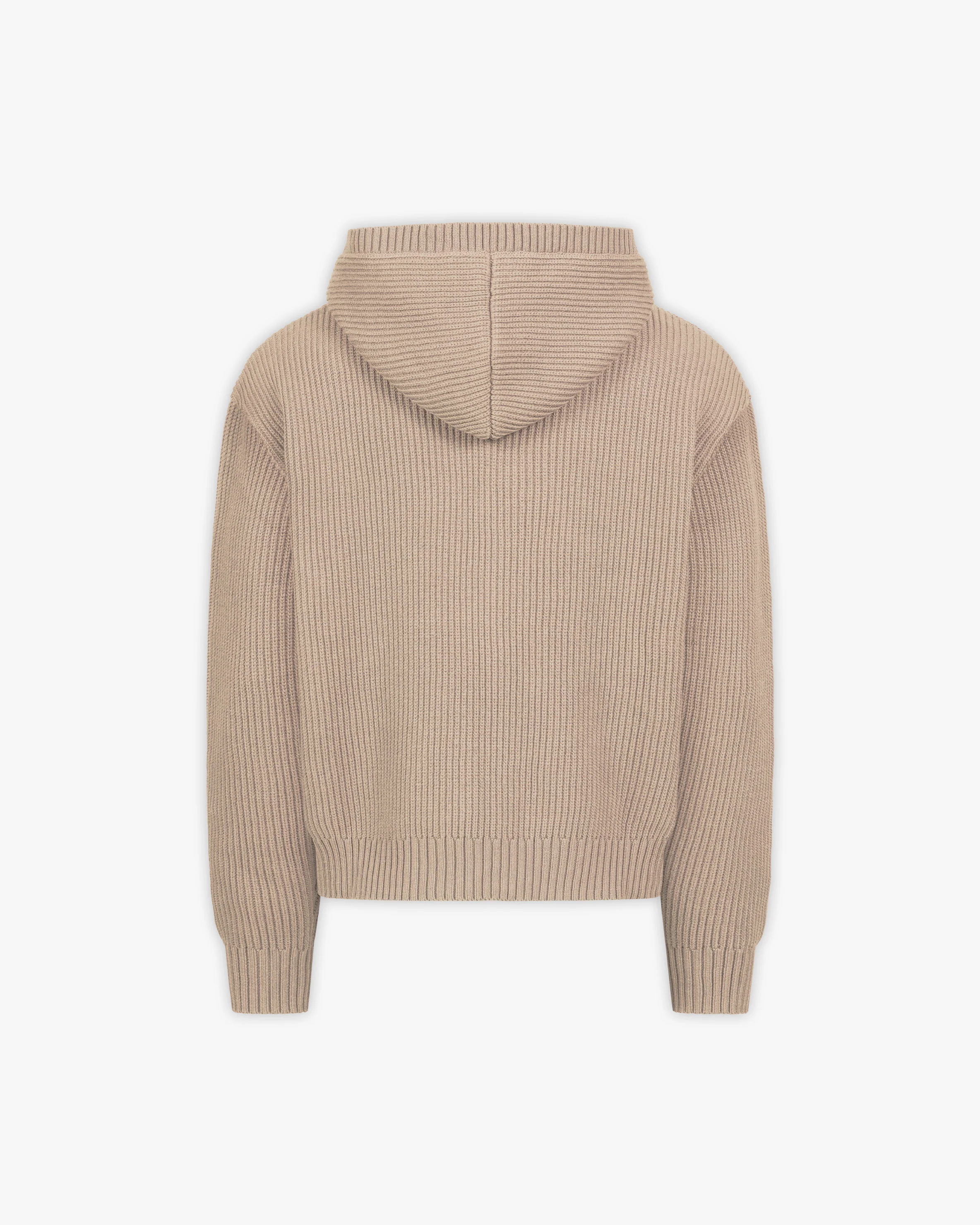 V-LOGO KNIT ZIP HOODIE DUNE - Image 3