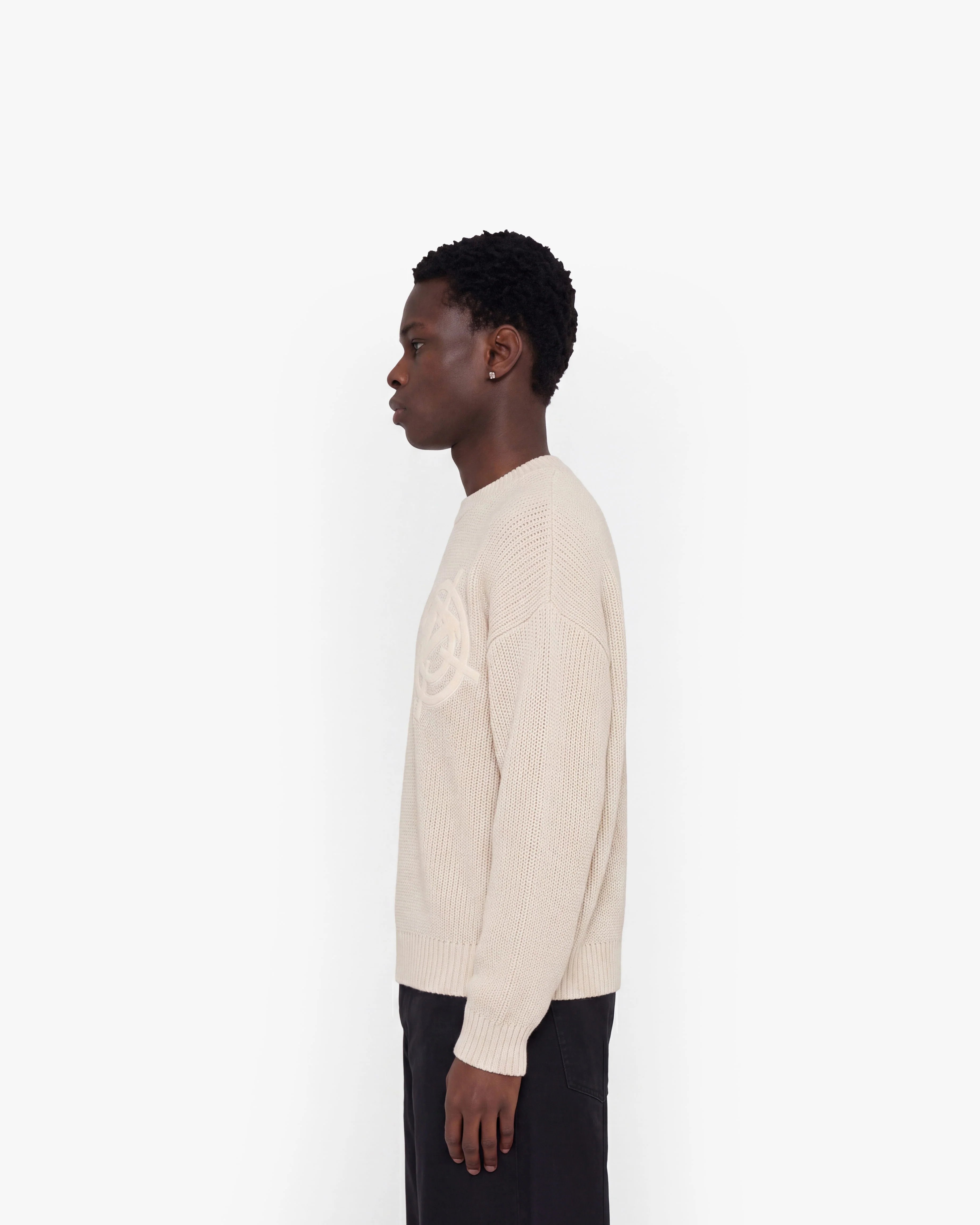 V-LOGO KNITWEAR BEIGE - Image 5
