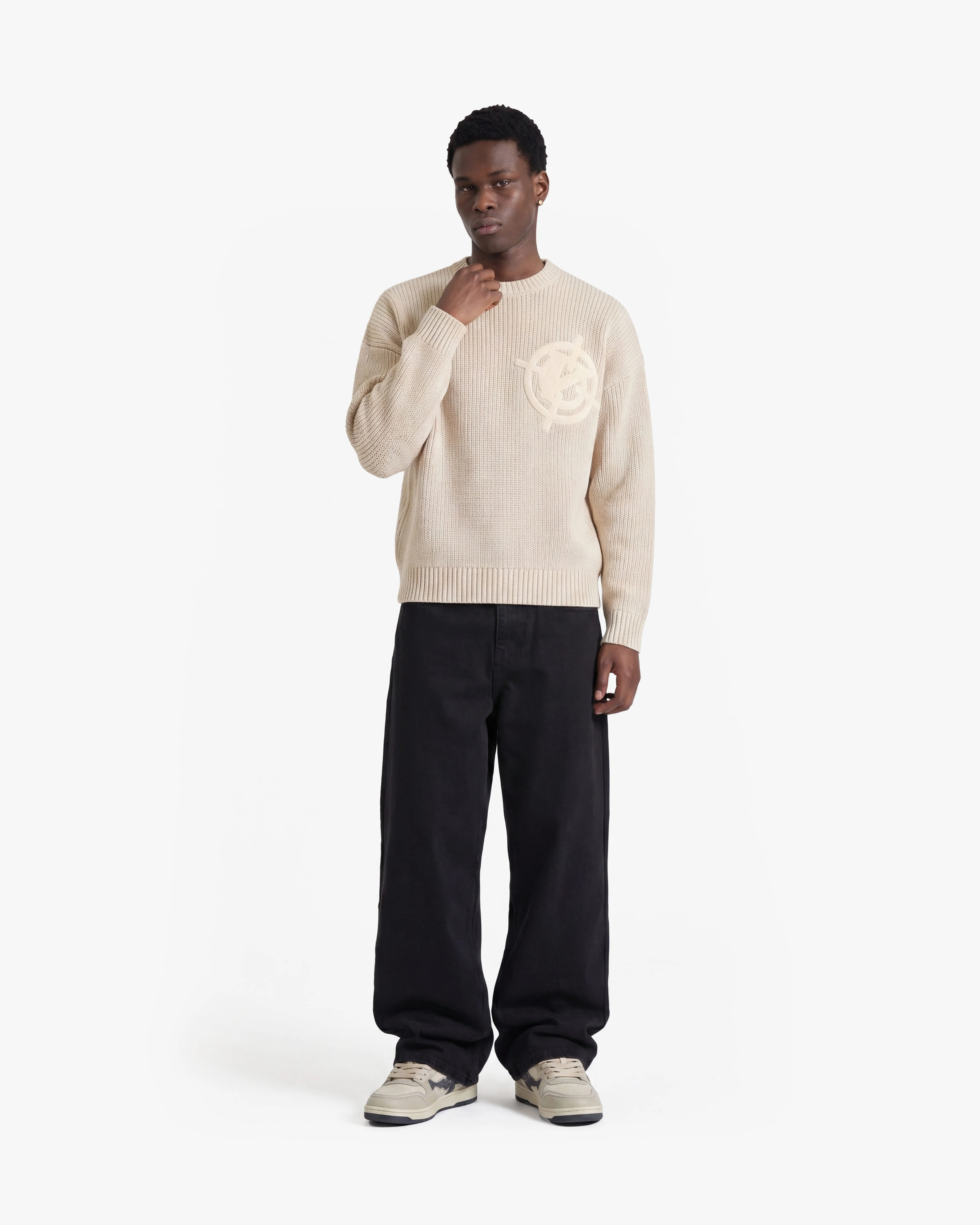 V-LOGO KNITWEAR BEIGE - Image 7