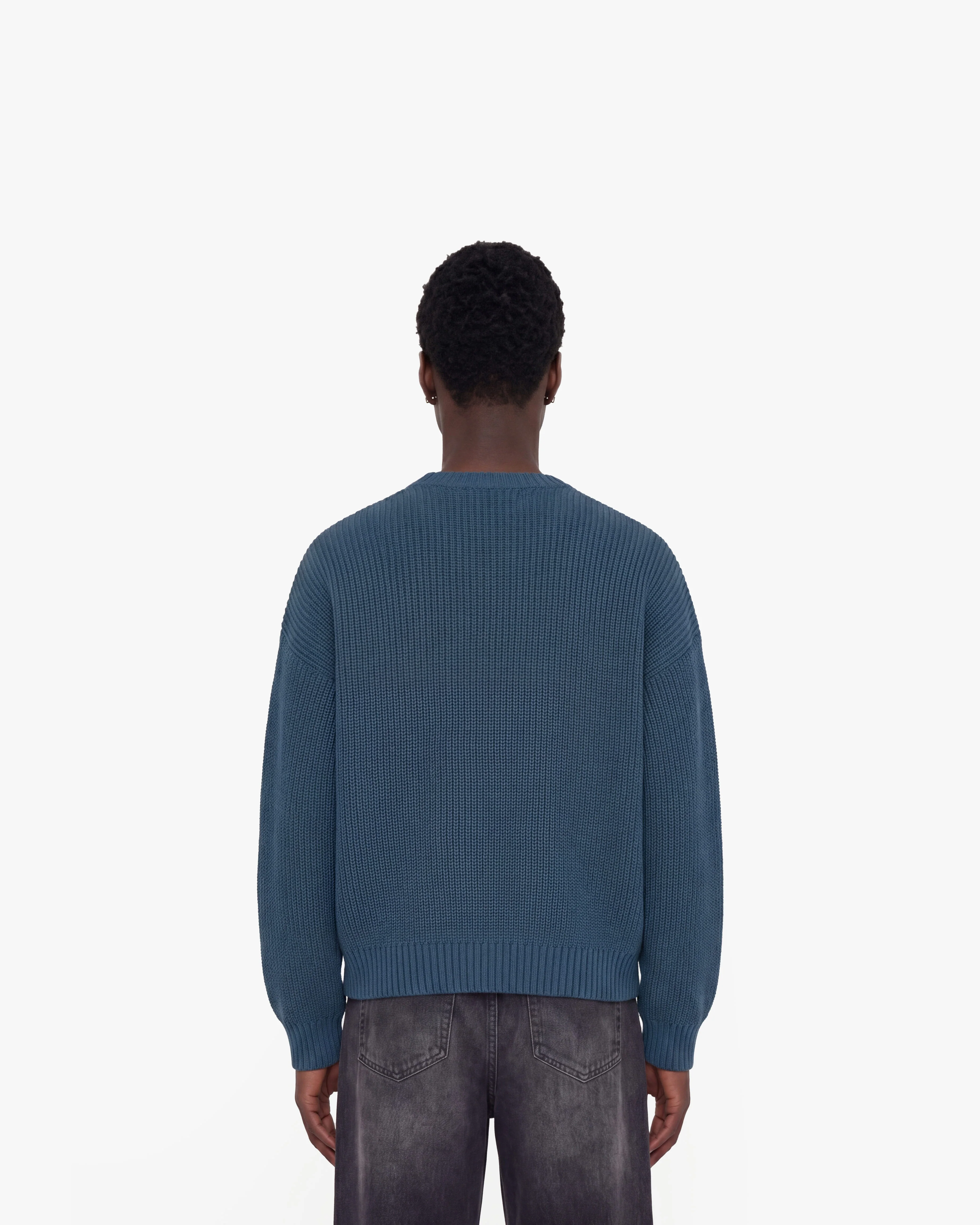 V-LOGO KNITWEAR MIDNIGHT BLUE - Image 6