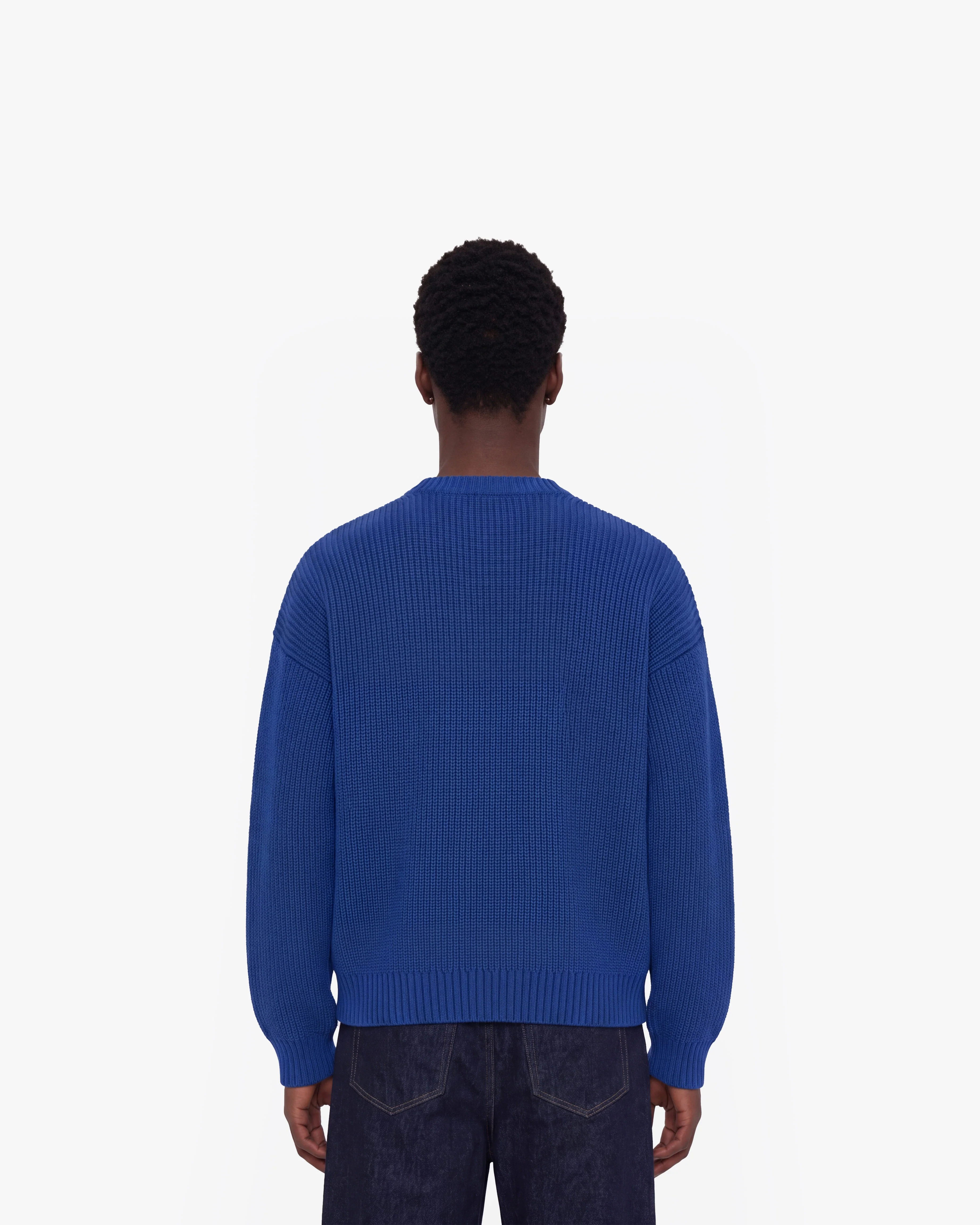 V-LOGO KNITWEAR ROYAL BLUE - Image 6