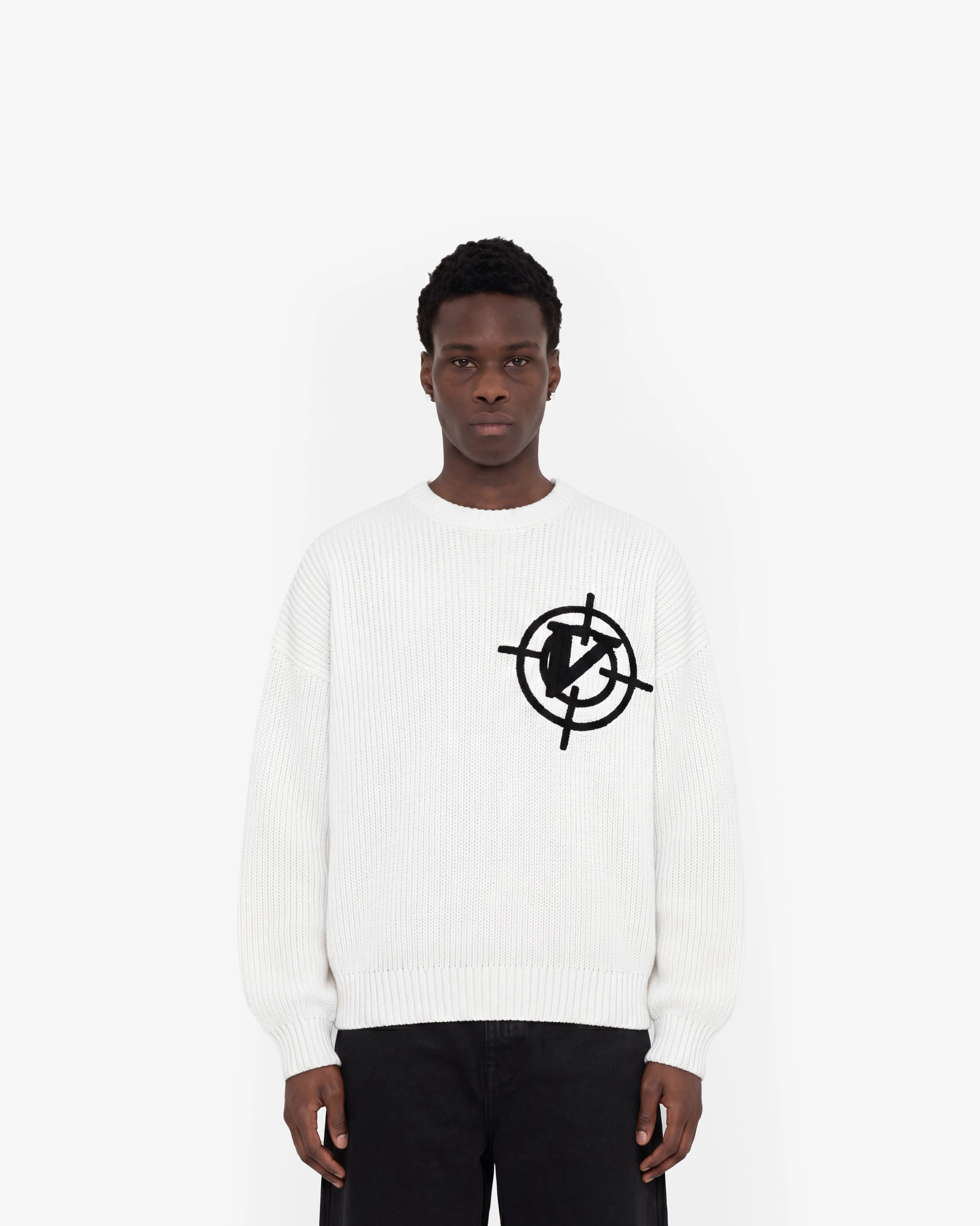 V-LOGO KNITWEAR WHITE - Image 2