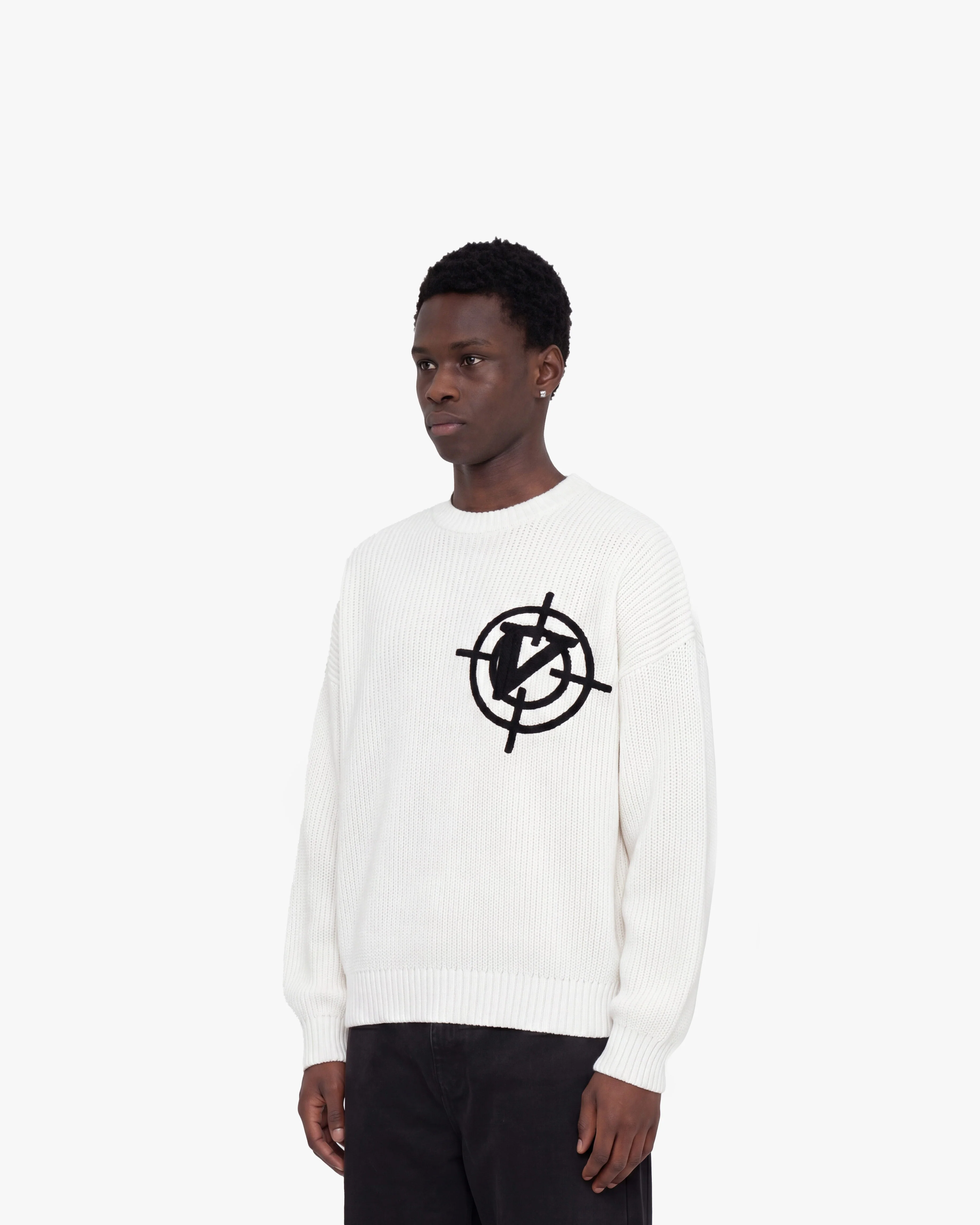 V-LOGO KNITWEAR WHITE - Image 4