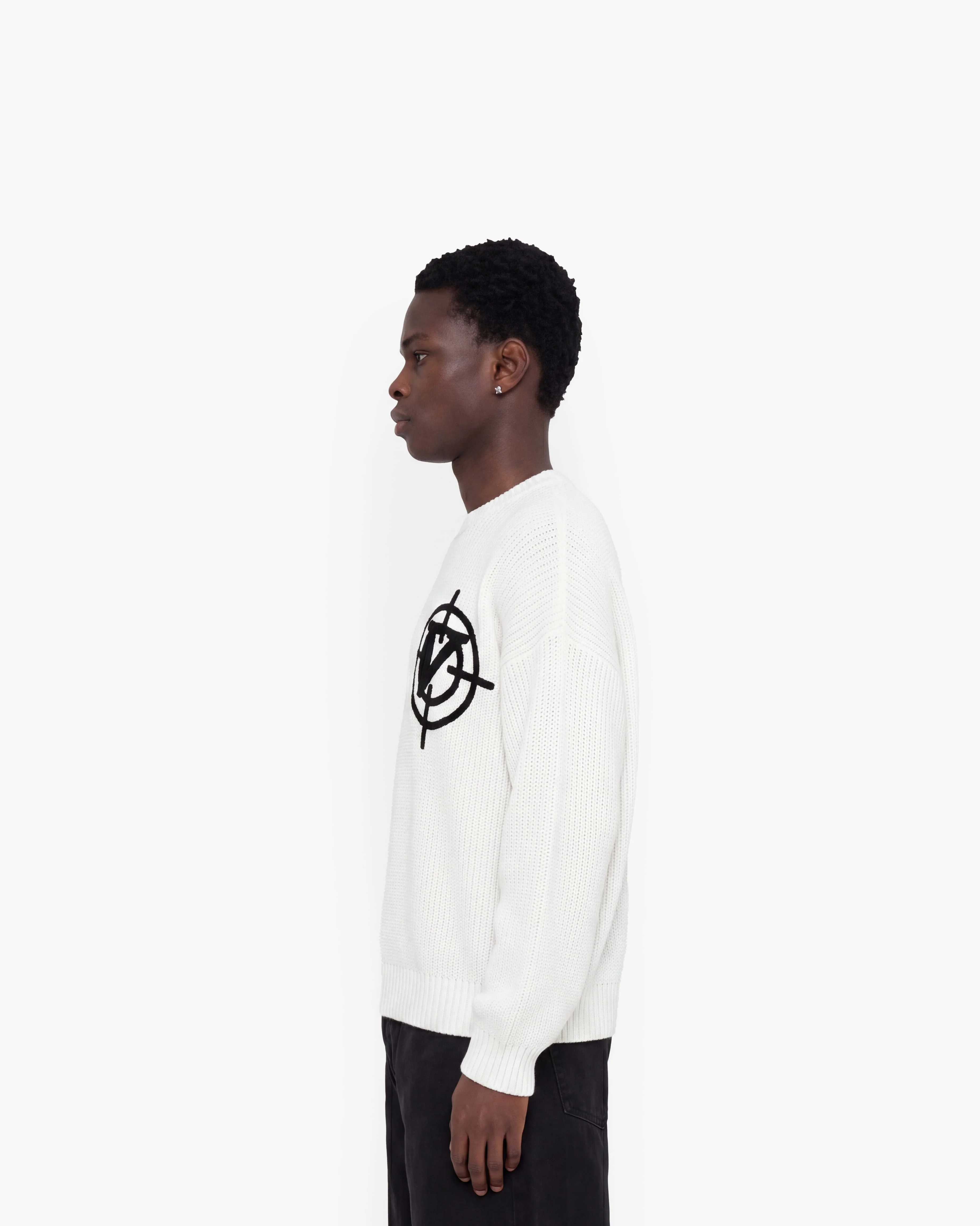 V-LOGO KNITWEAR WHITE - Image 5