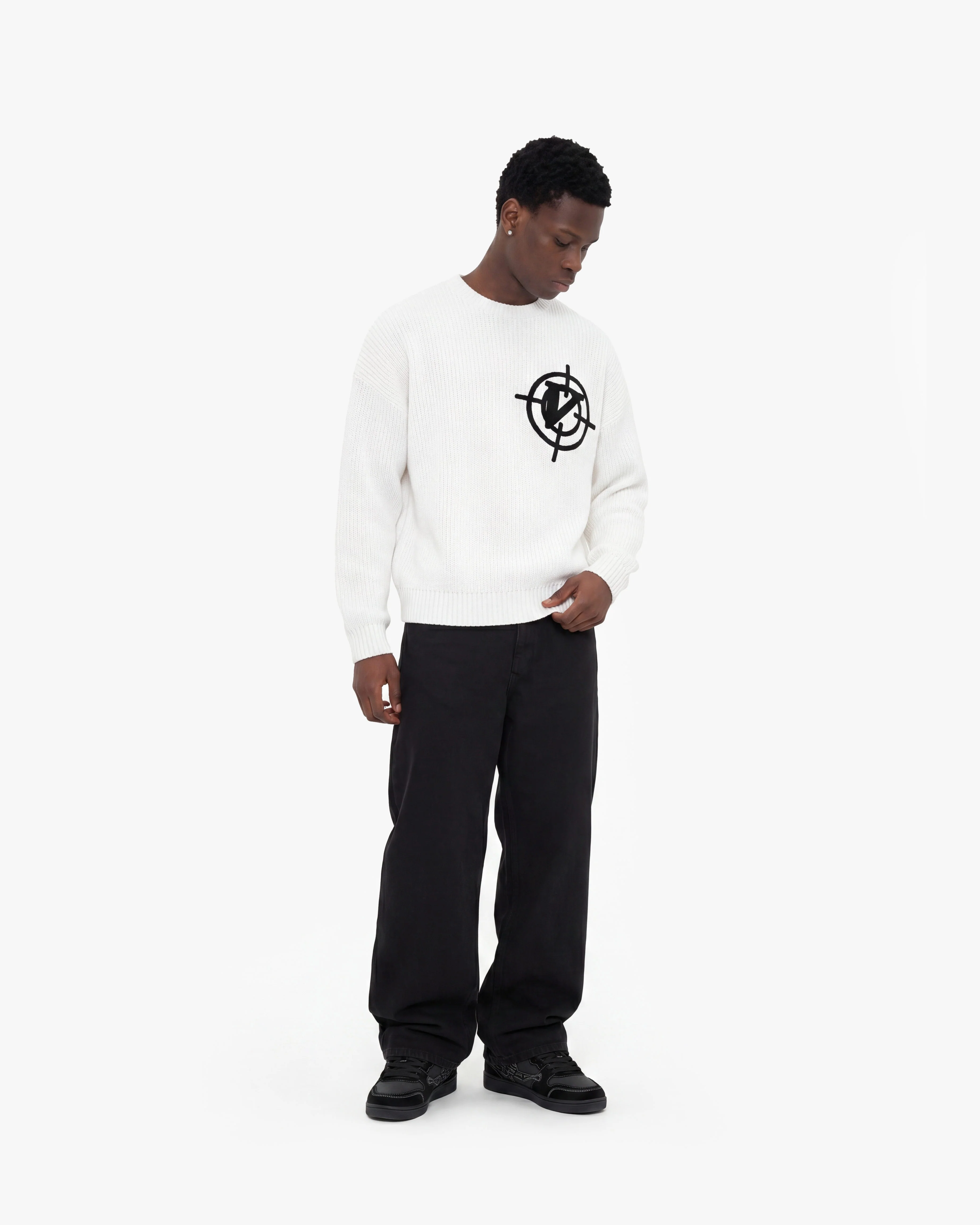 V-LOGO KNITWEAR WHITE - Image 7