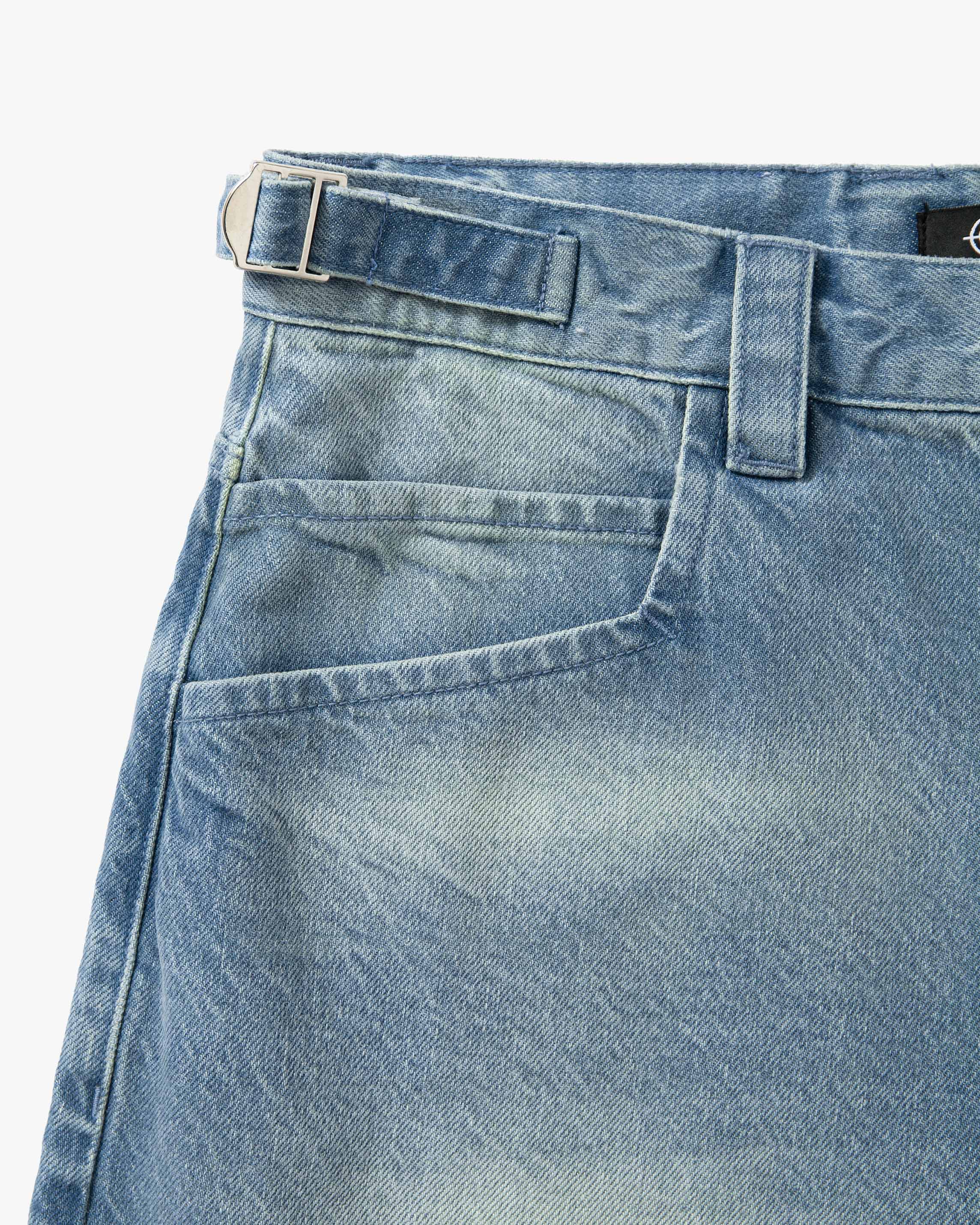 VINTAGE BLUE DENIM JORTS - Image 11