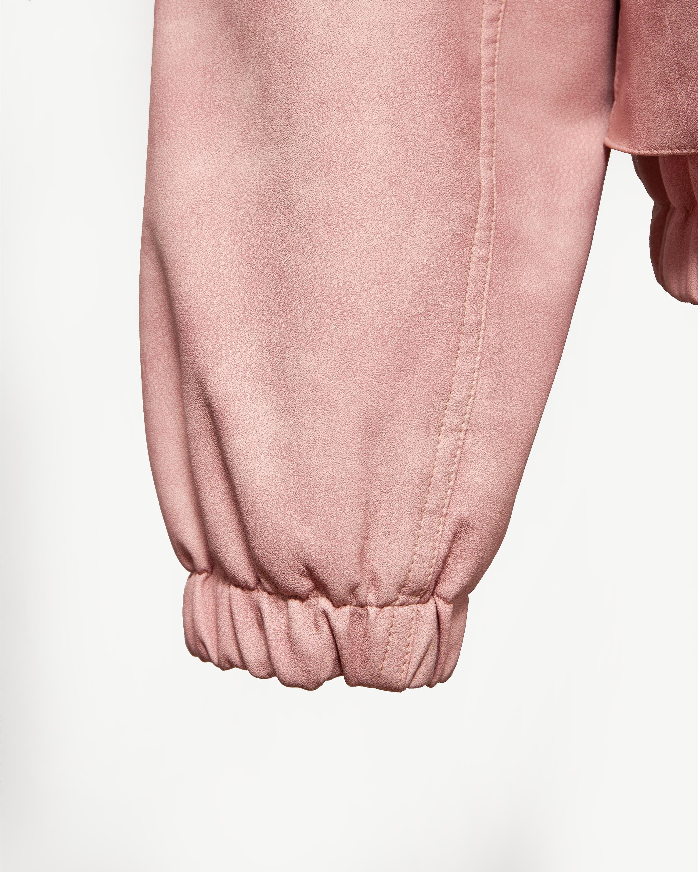 SCRIPT LOGO LEATHER JACKET VINTAGE PINK - Image 12