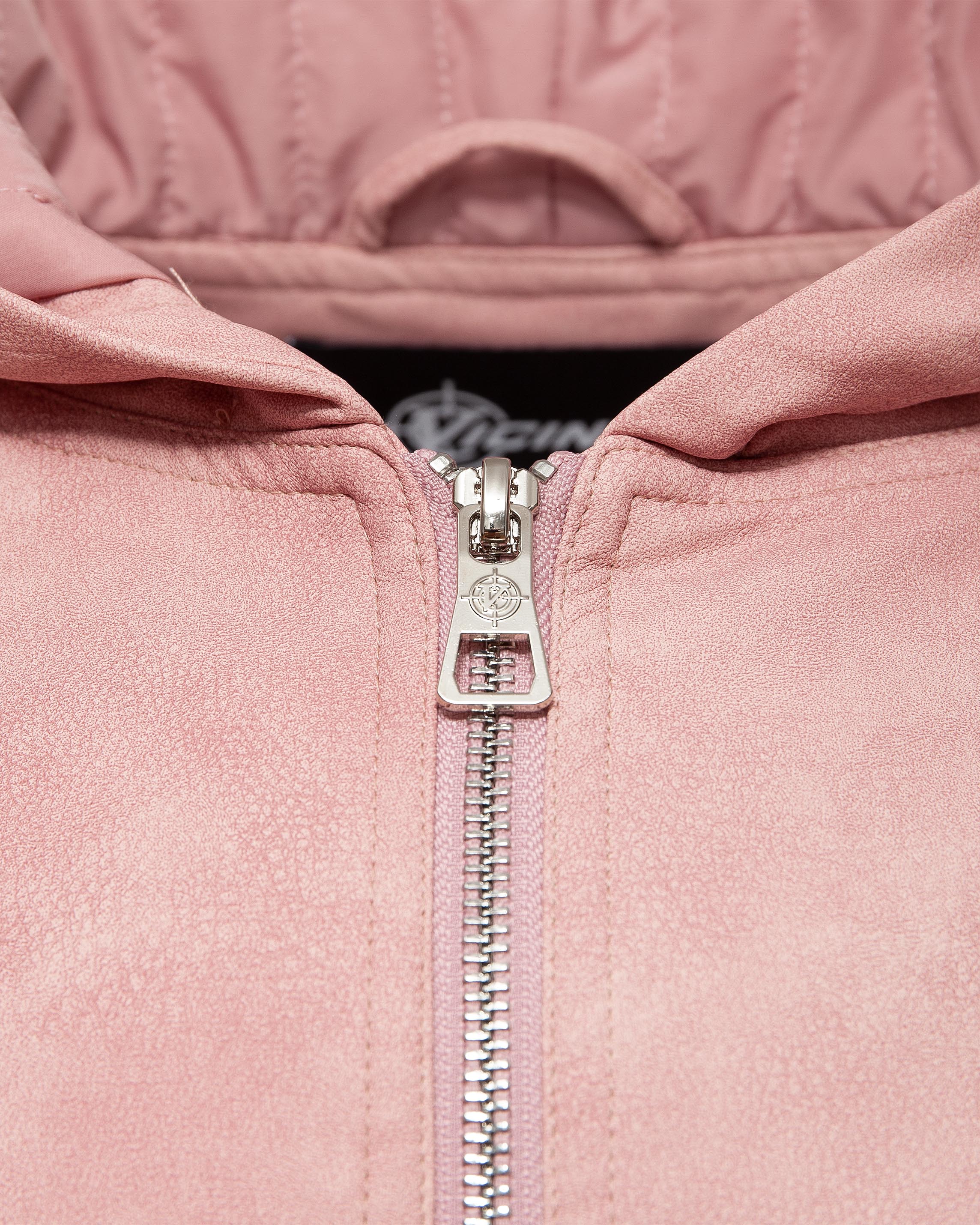 SCRIPT LOGO LEATHER JACKET VINTAGE PINK - Image 9