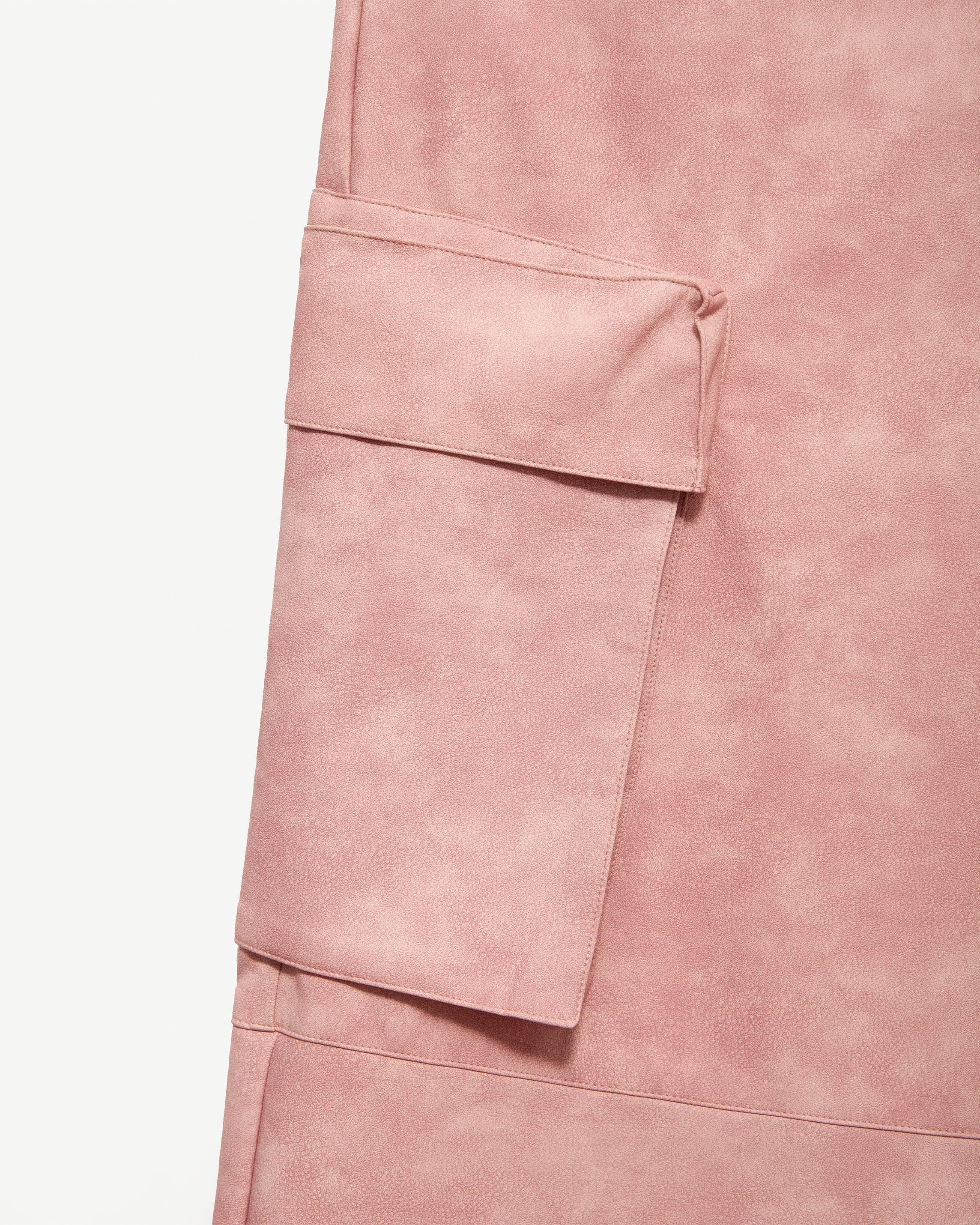 SCRIPT LOGO LEATHER PANTS VINTAGE PINK - Image 10
