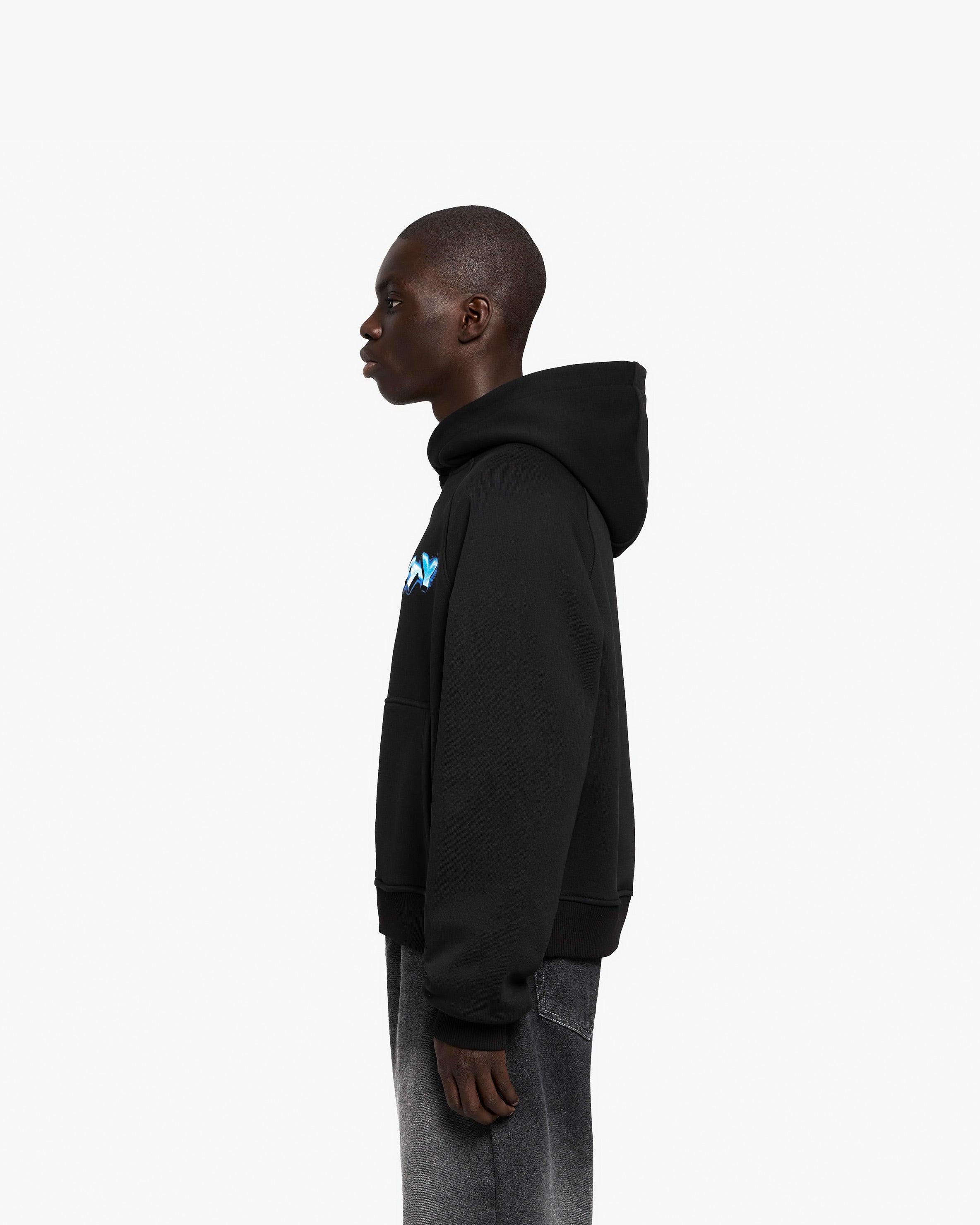 CHROME LOGO HOODIE BLACK - Image 5